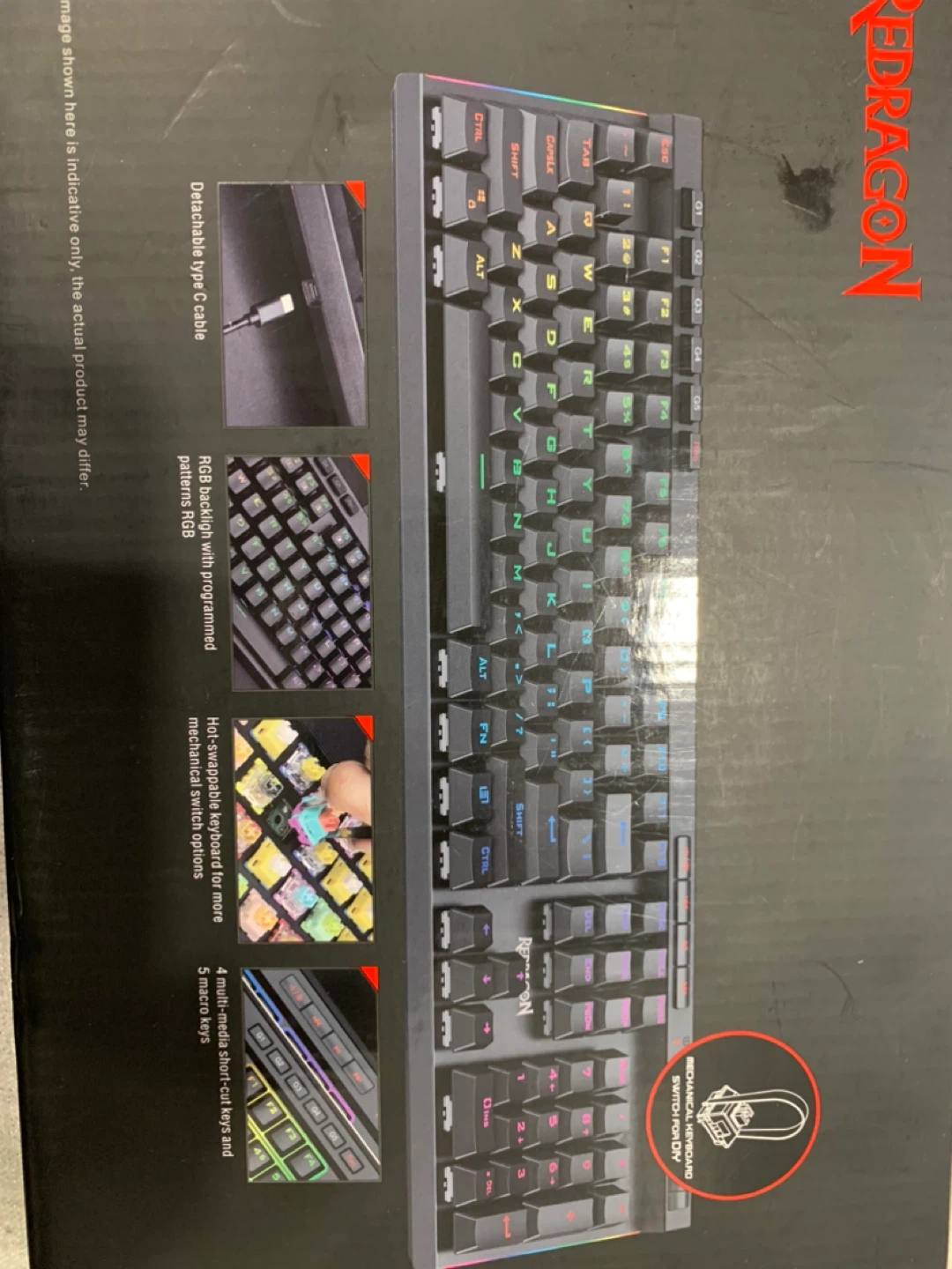 Redragon K580RGB Hot-Swappable Mechanical Keyboard - photo 2