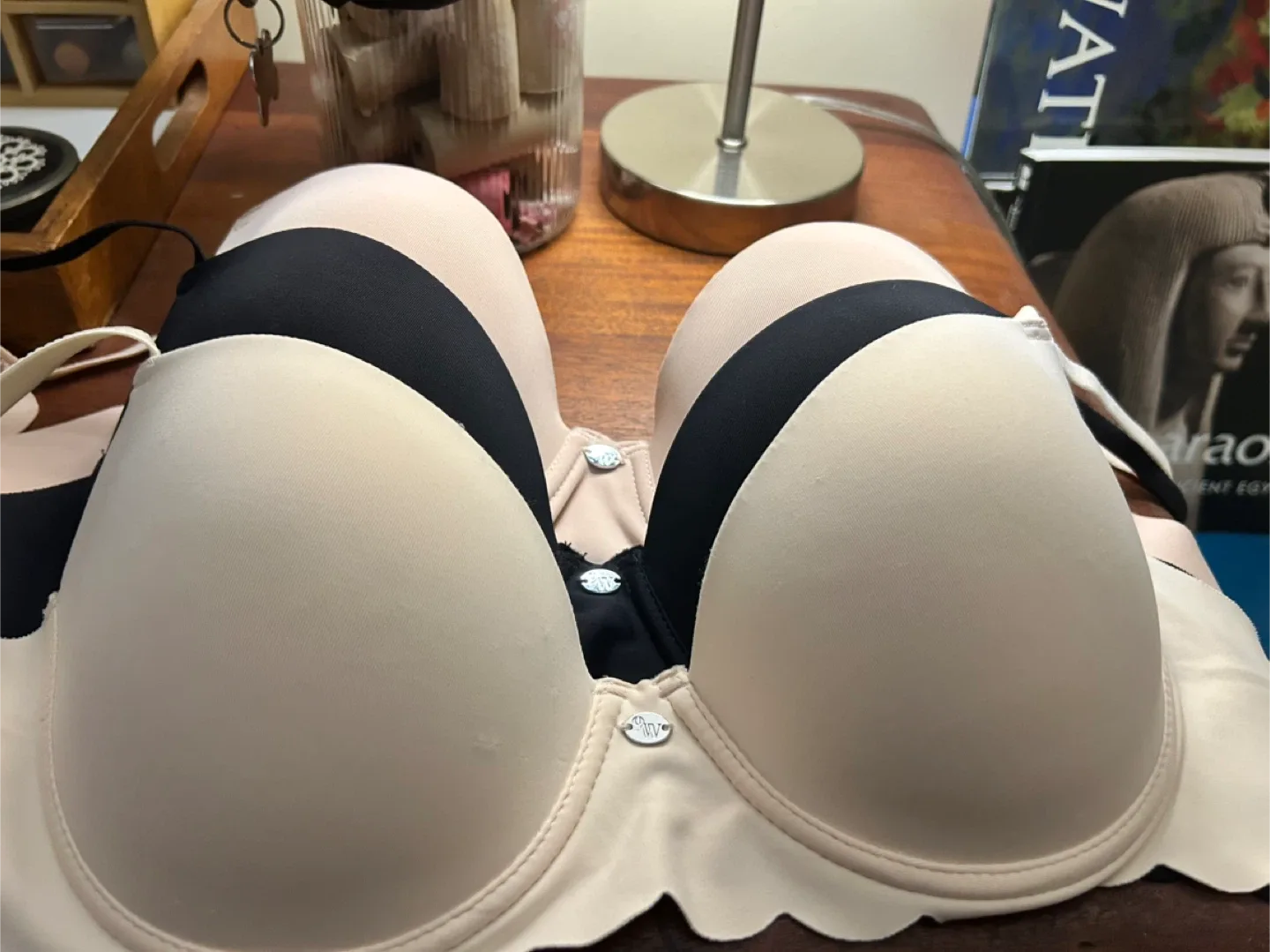 3 Bras - 36C Pink, Nude, Black
