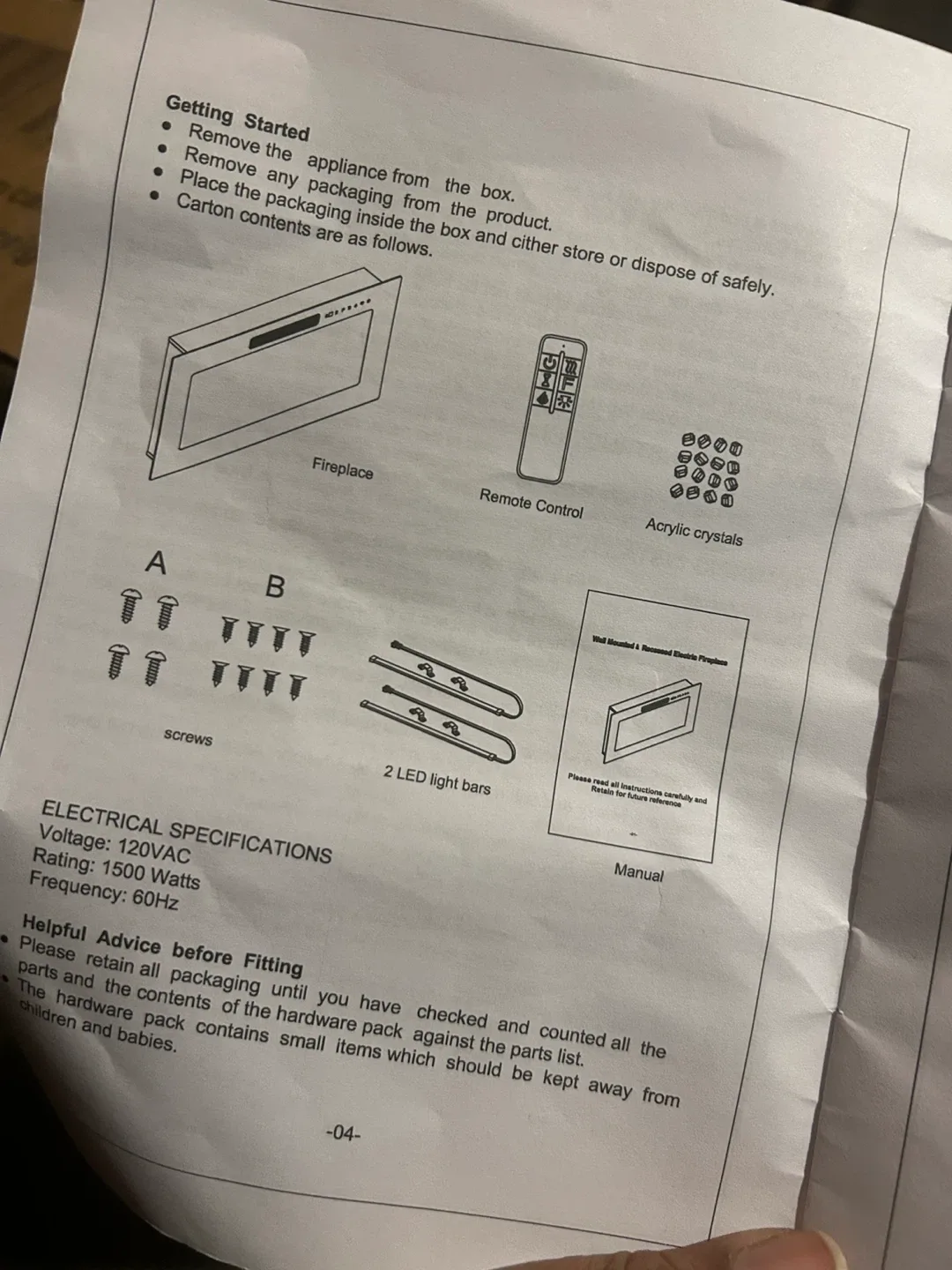 40 Inch Electric Fireplace Insert, Wall-Mounted, image indicator(4)