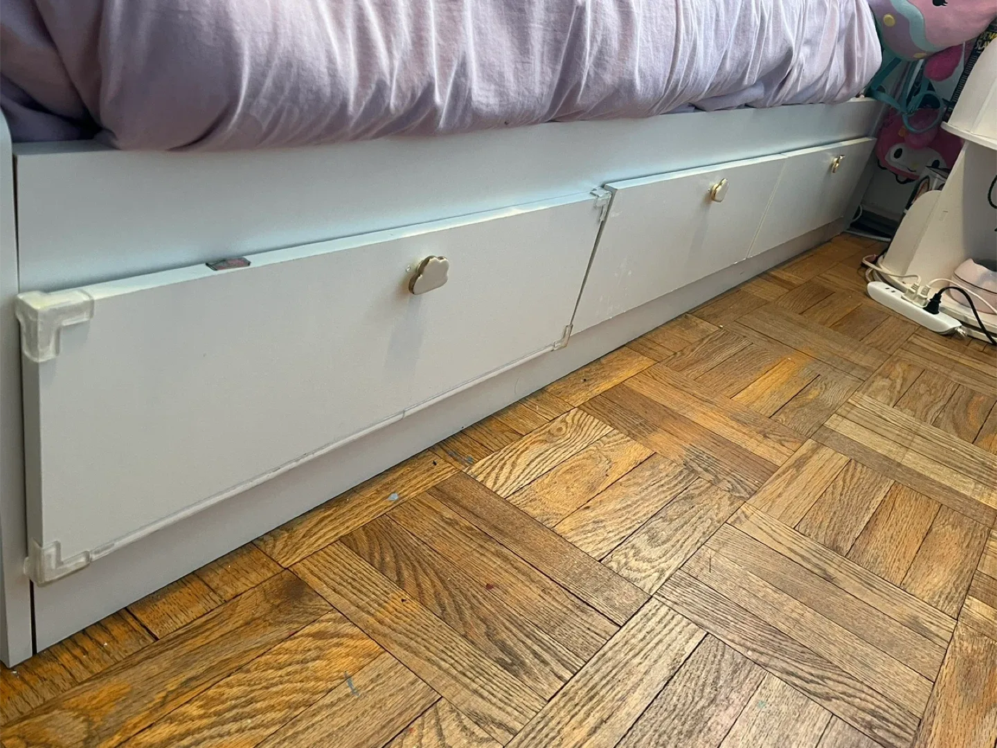 White Bed Frame with Storage Drawers image indicator(5)