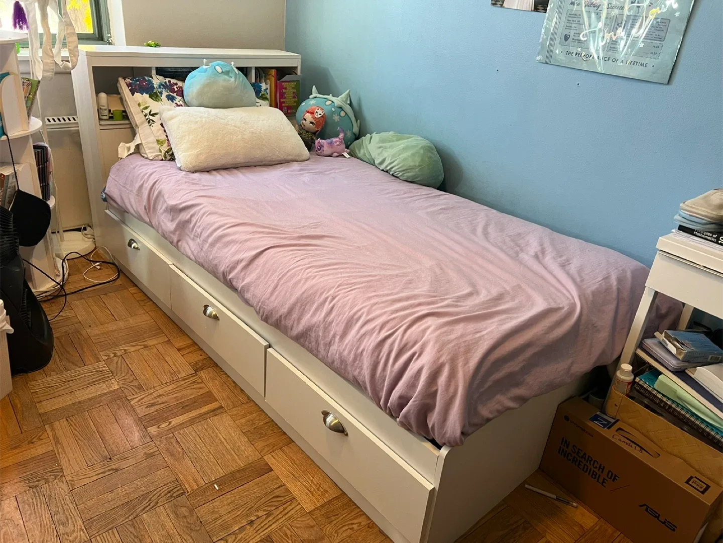 White Bed Frame with Storage Drawers image indicator(6)