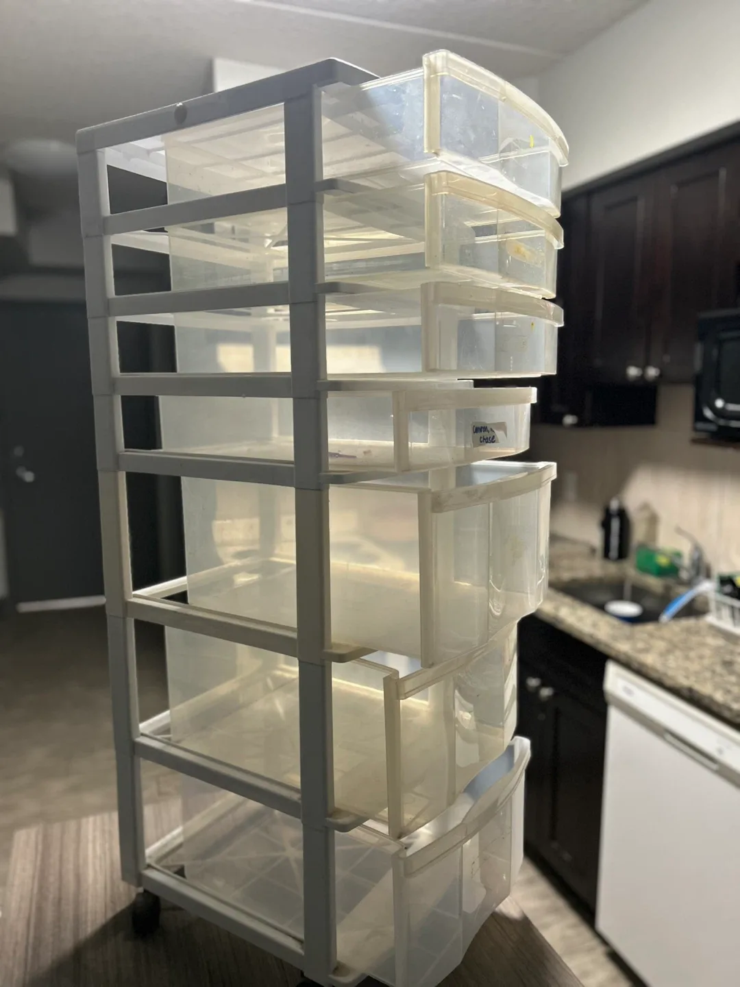 Rolling Storage Cart with Drawers image indicator(2)