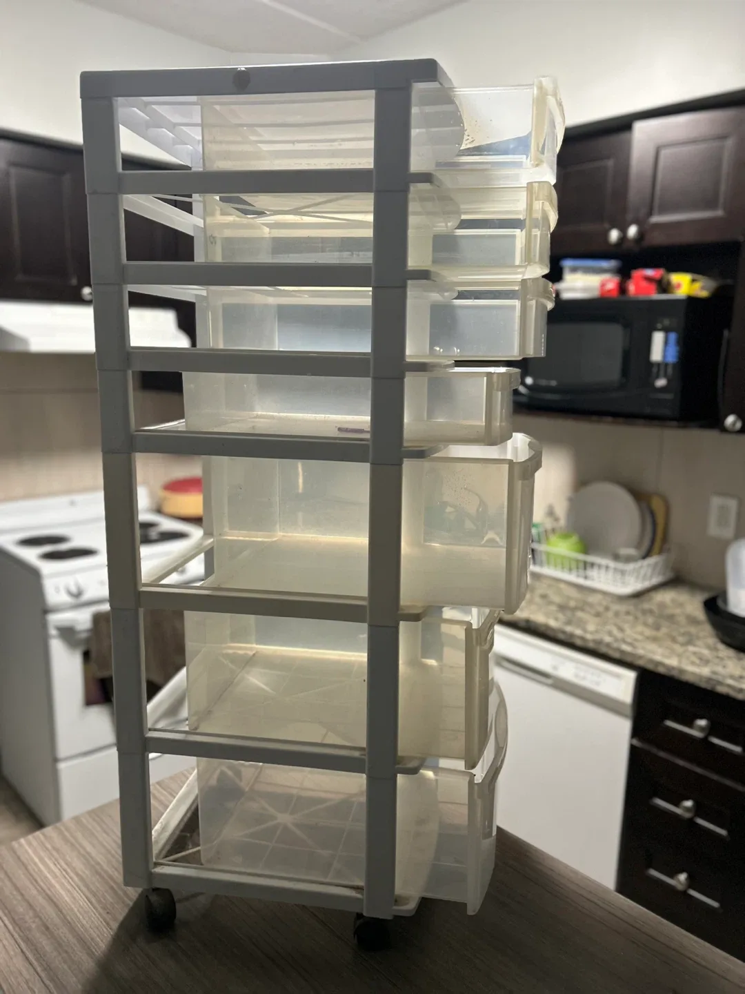 Rolling Storage Cart with Drawers image indicator(3)