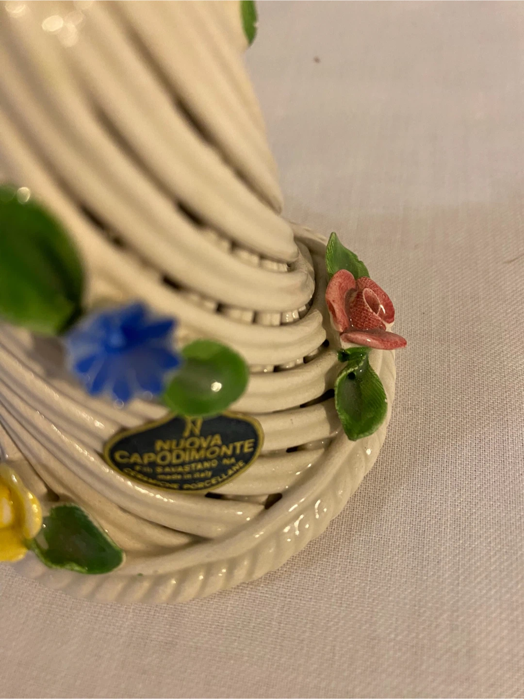 Capodimonte Porcelain Floral Bell:  made in Italy - photo 3