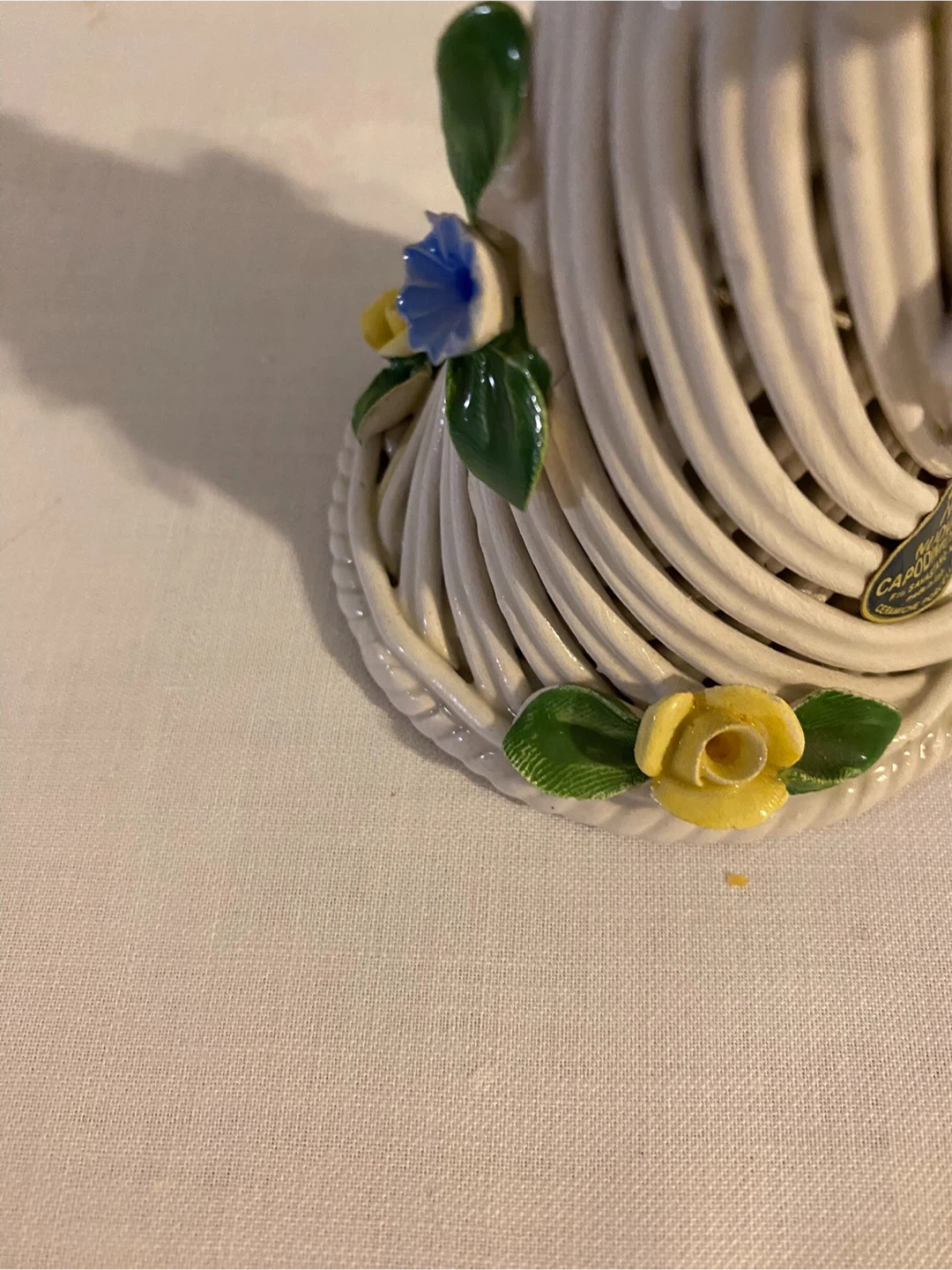 Capodimonte Porcelain Floral Bell:  made in Italy - photo 4