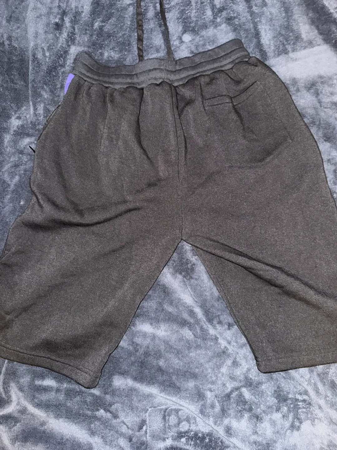 Black and Purple Fleece Shorts image indicator(2)