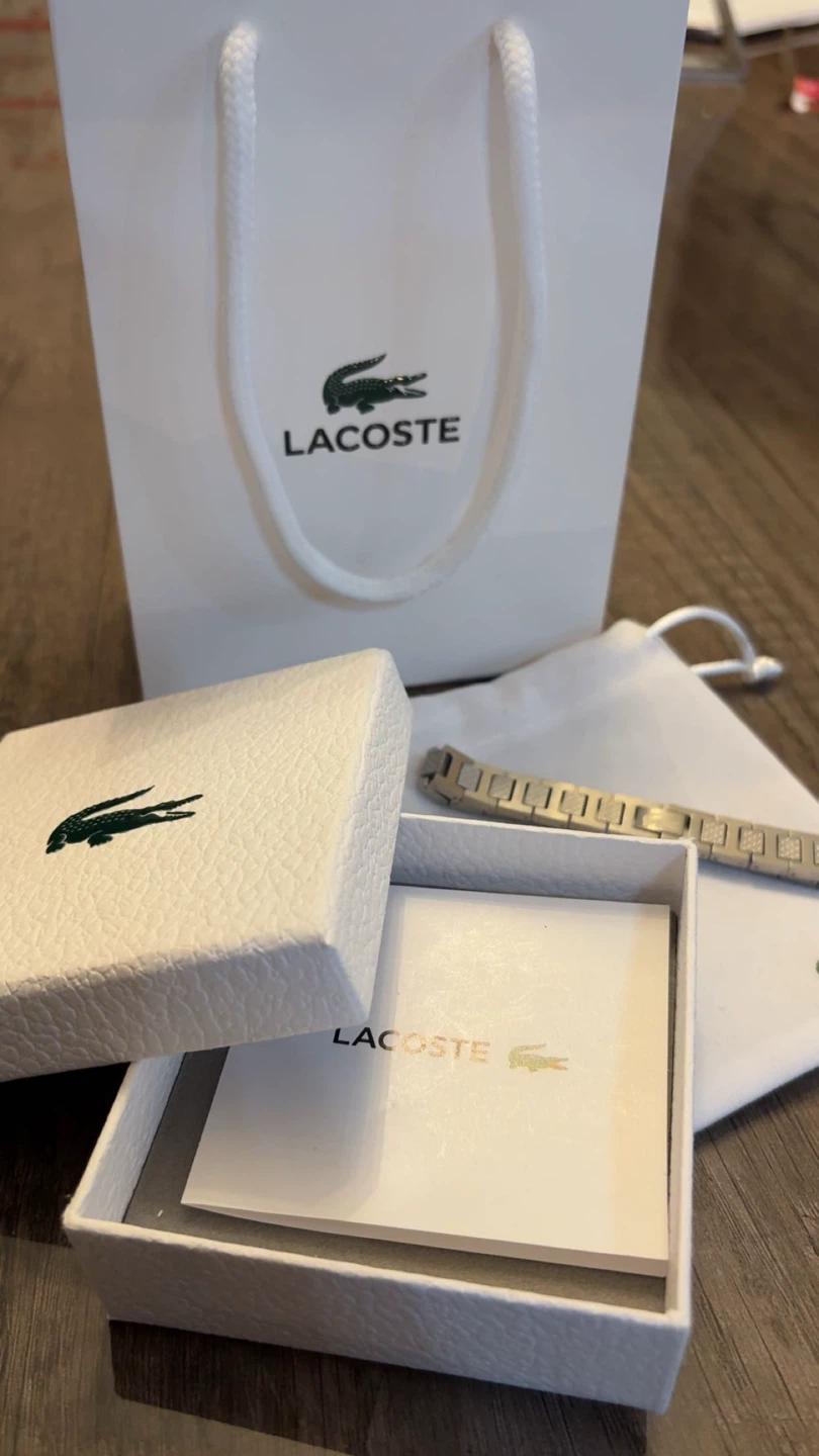 Lacoste Silver-Tone Bracelet - New in Box!