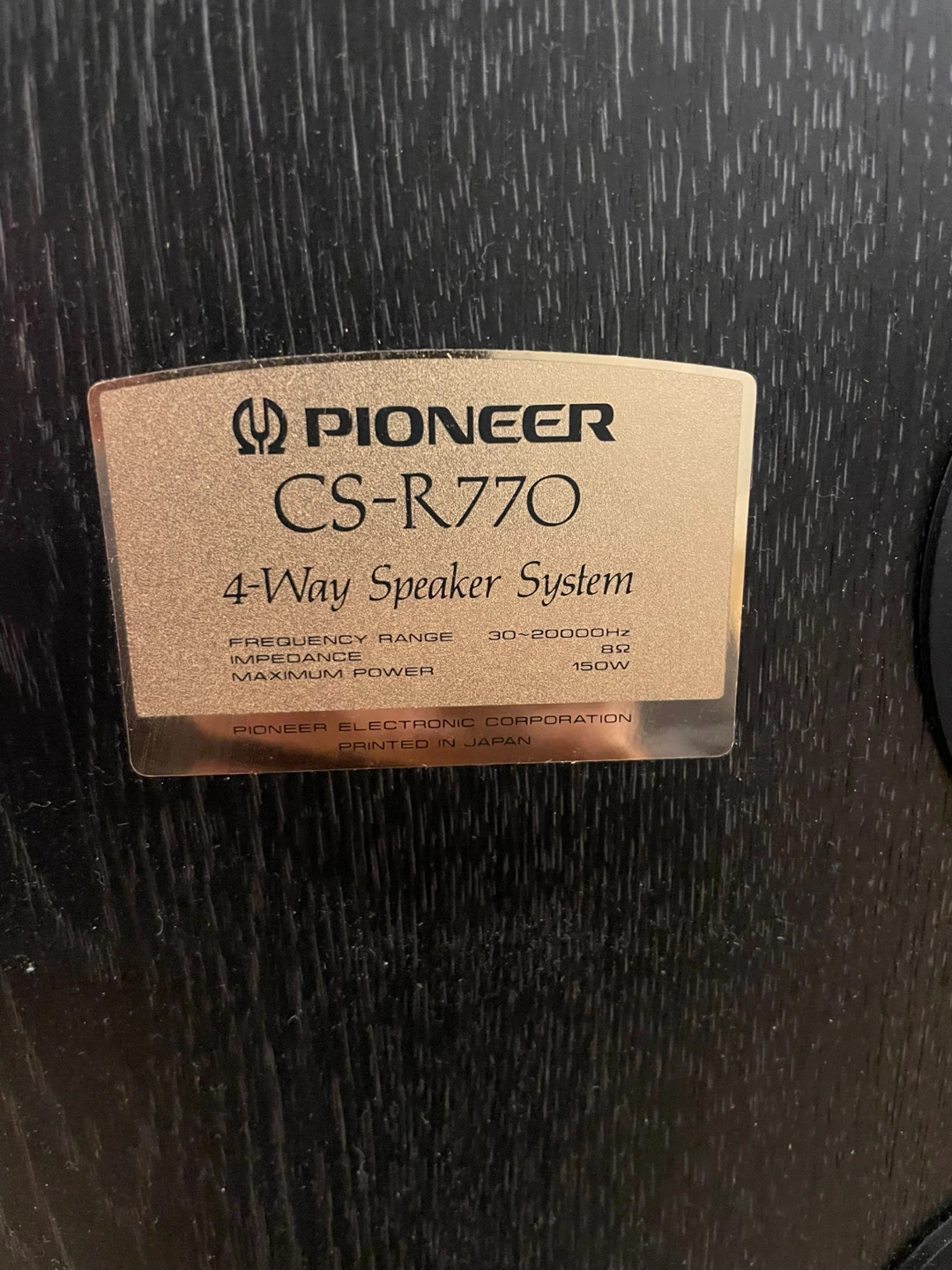 Pioneer CS-R770 4-Way Speaker System - photo 2