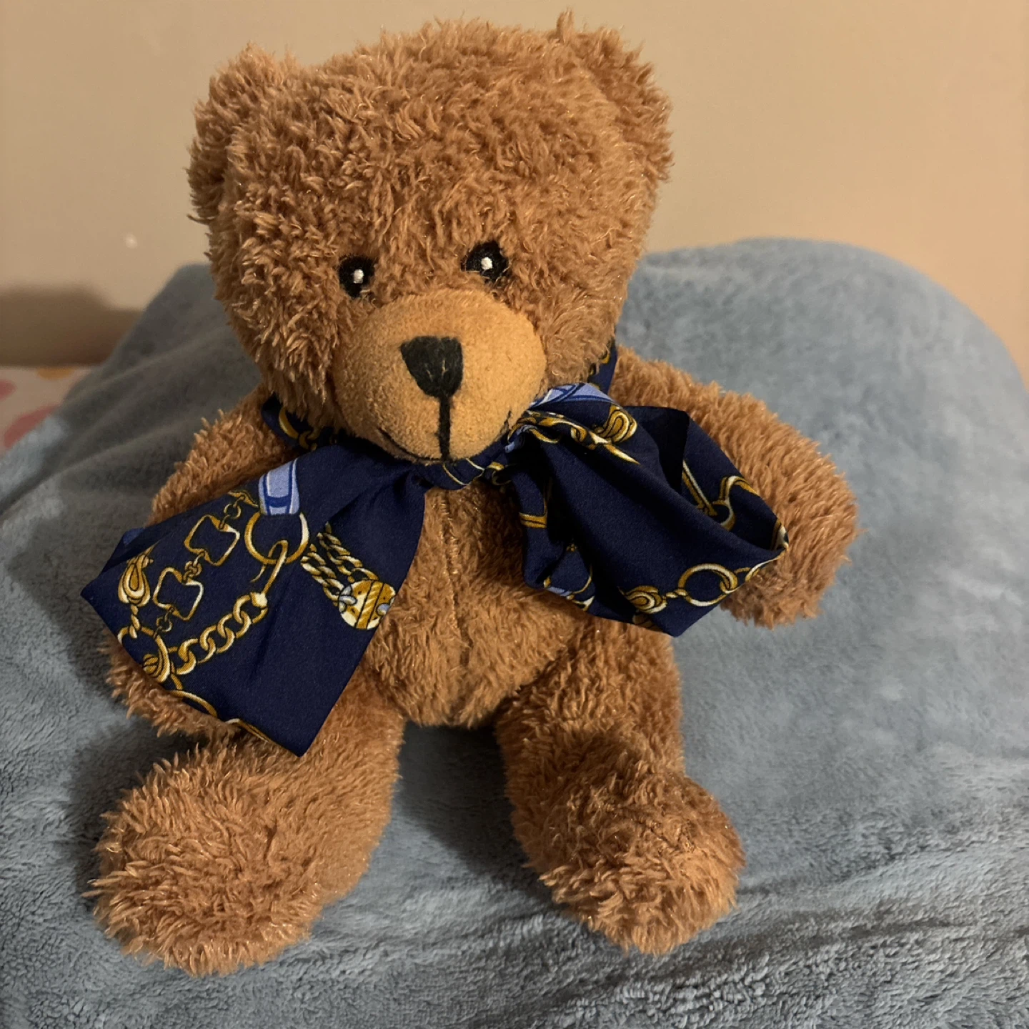 Cute Brown Teddy Bear with Scarf