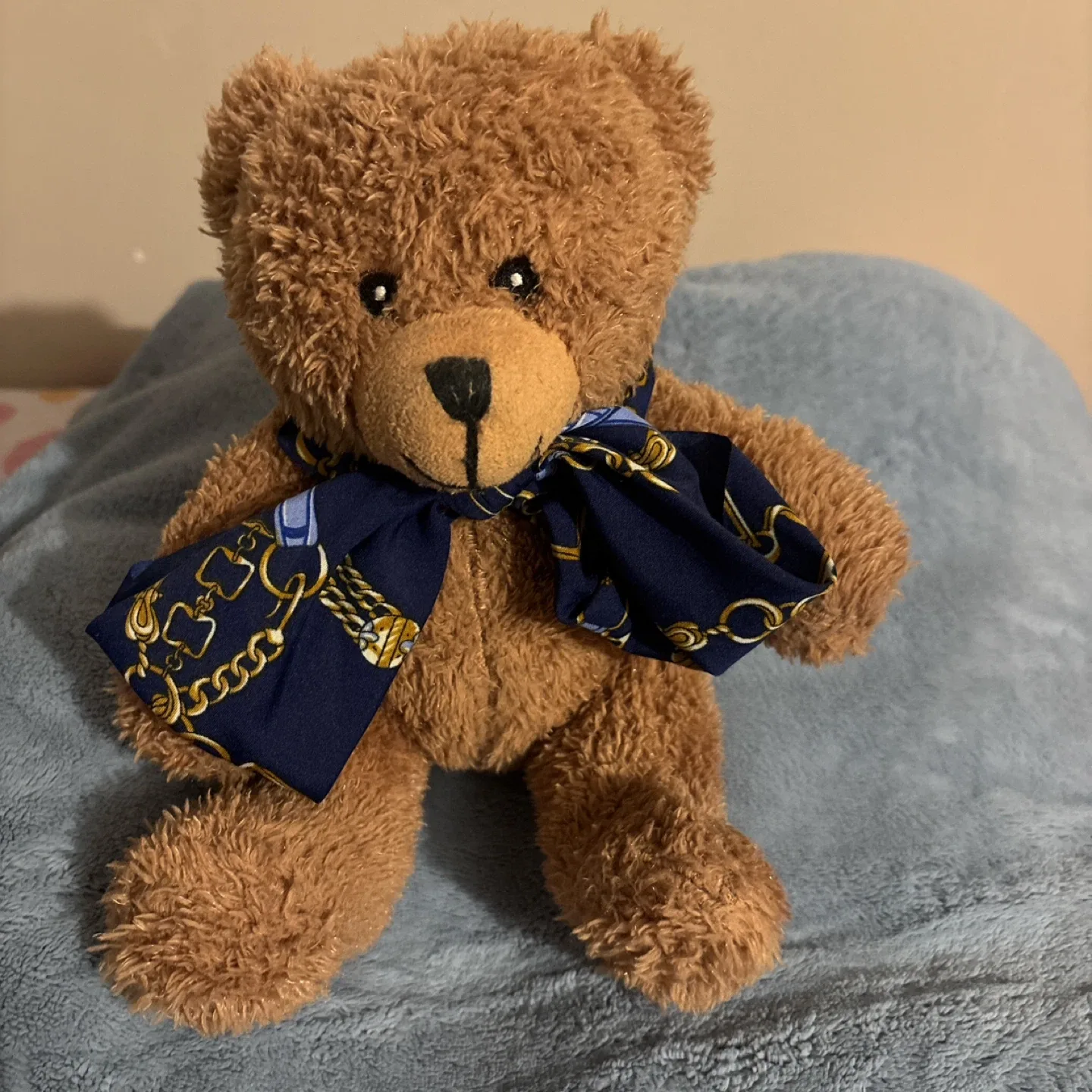 Cute Brown Teddy Bear with Scarf