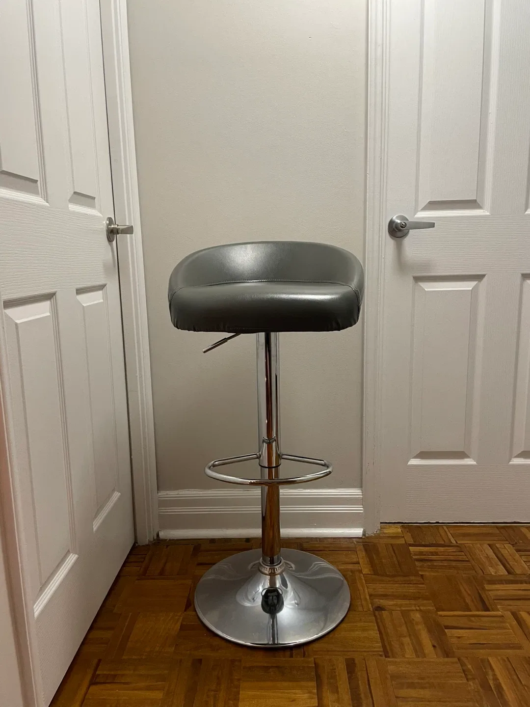 Grey Adjustable Height Bar Stool