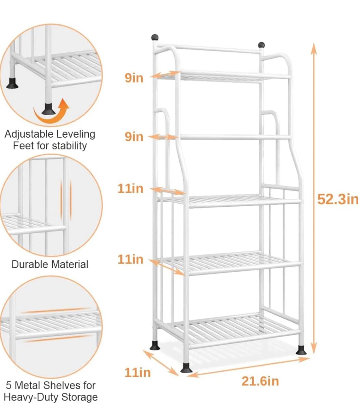 White Metal 5-Tier multi-purpose Stand - photo 3