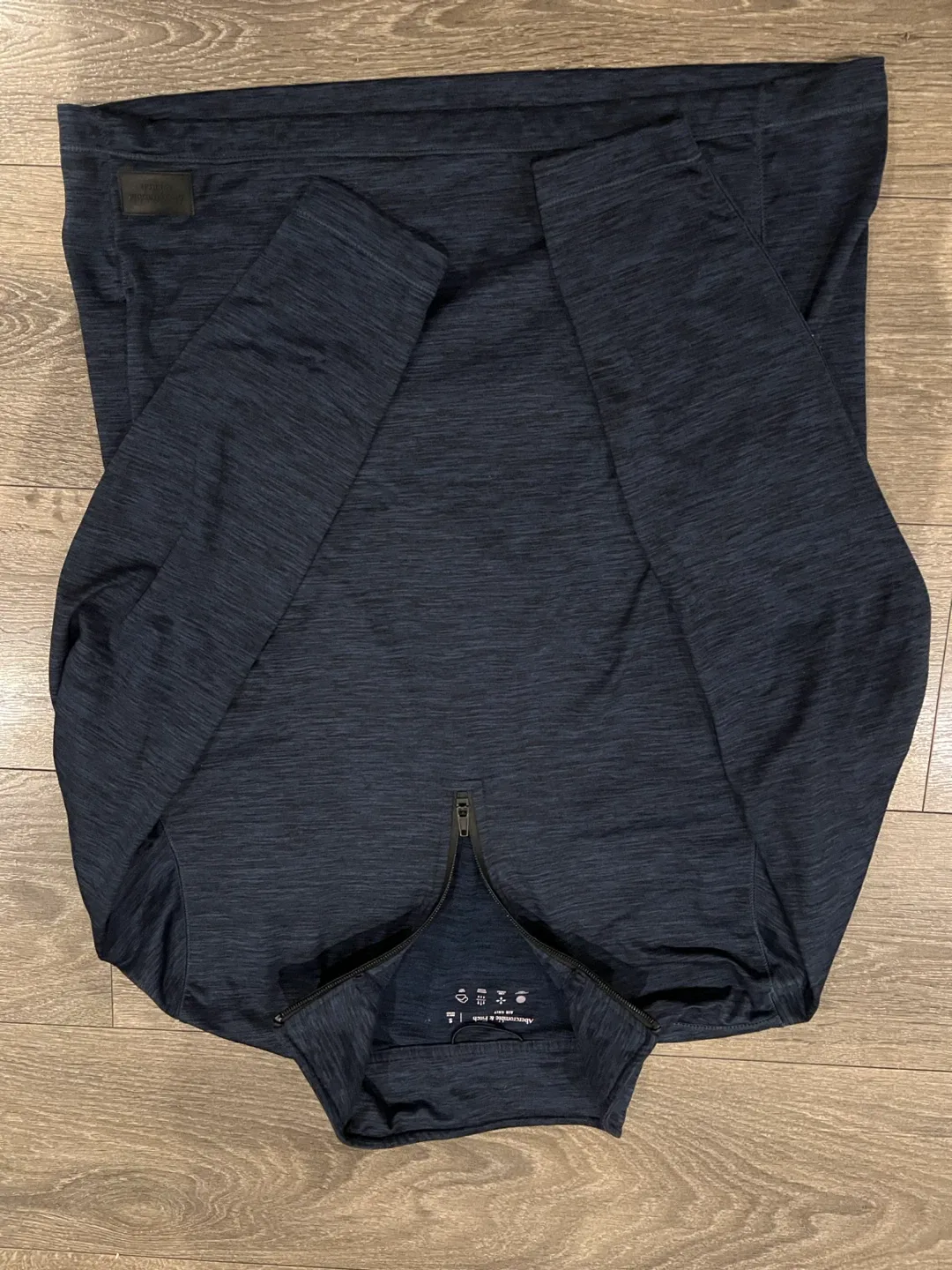 Abercrombie & Fitch AIRKNIT Quarter Zip - Blue thumbnail
