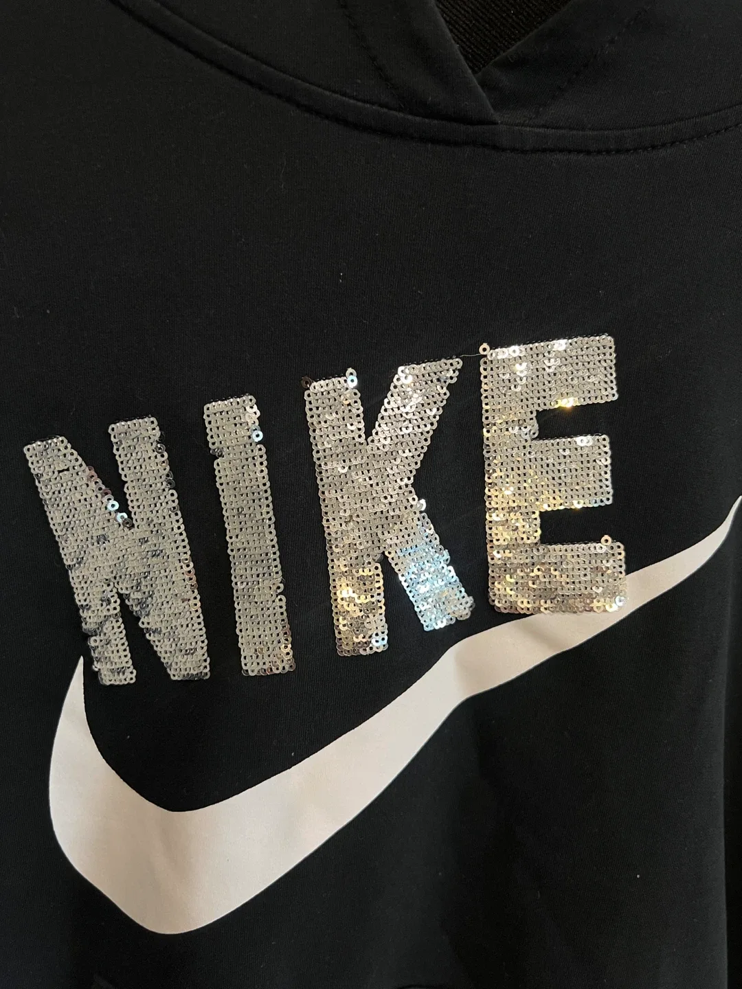Nike Black Hoodie with Sequin Logo image indicator(2)