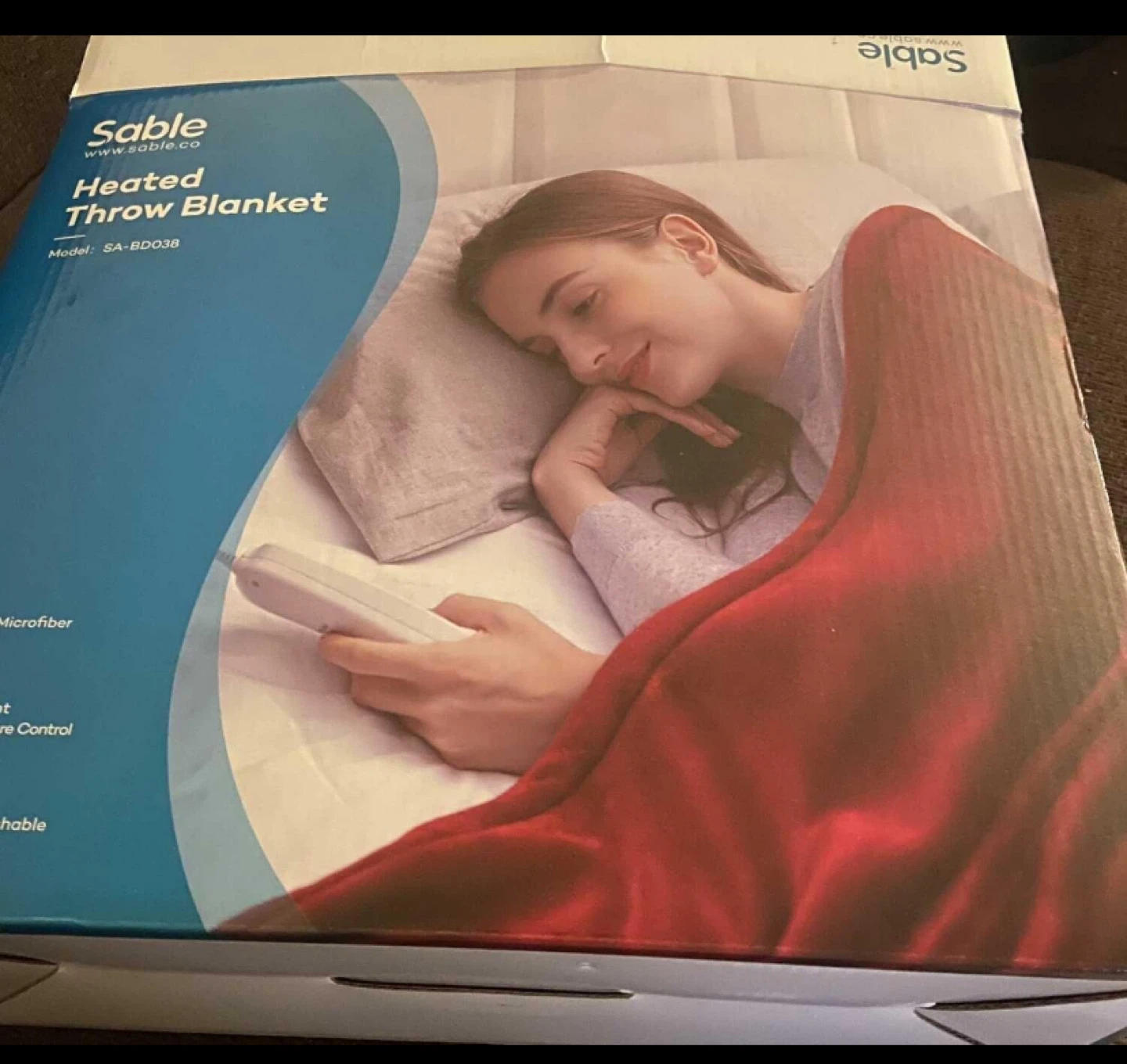 NEW Sable Heated Throw Blanket - Model SA-BD038