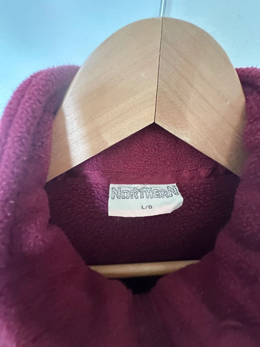 Vintage Fleece Sweater Northern Getaway Fleece Burgundy Cozy - photo 4