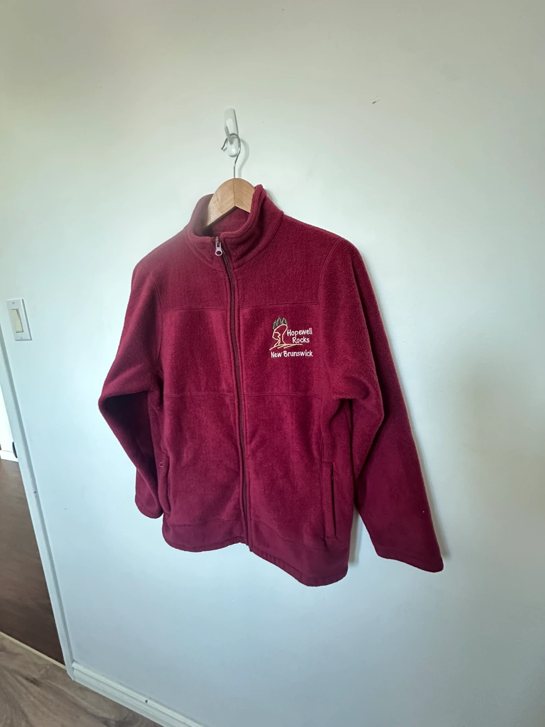 Vintage Fleece Sweater Northern Getaway Fleece Burgundy Cozy - photo 2