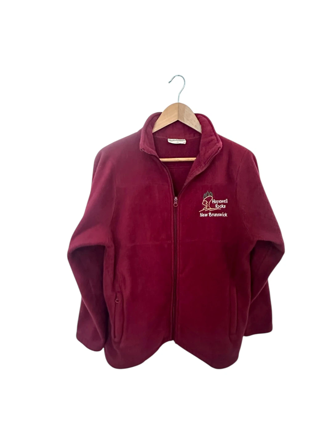 Vintage Fleece Sweater Northern Getaway Fleece Burgundy Cozy