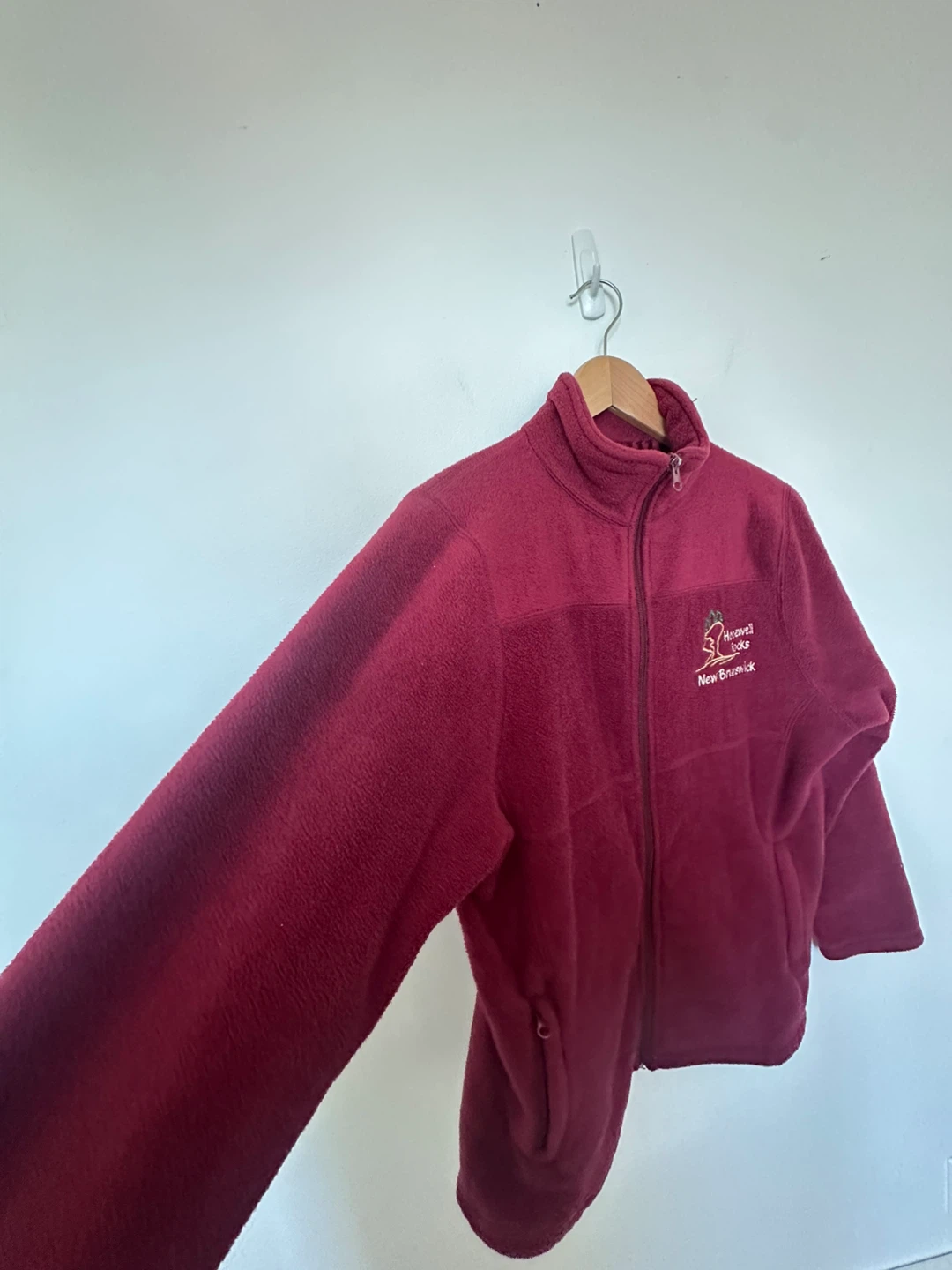 Vintage Fleece Sweater Northern Getaway Fleece Burgundy Cozy - photo 5