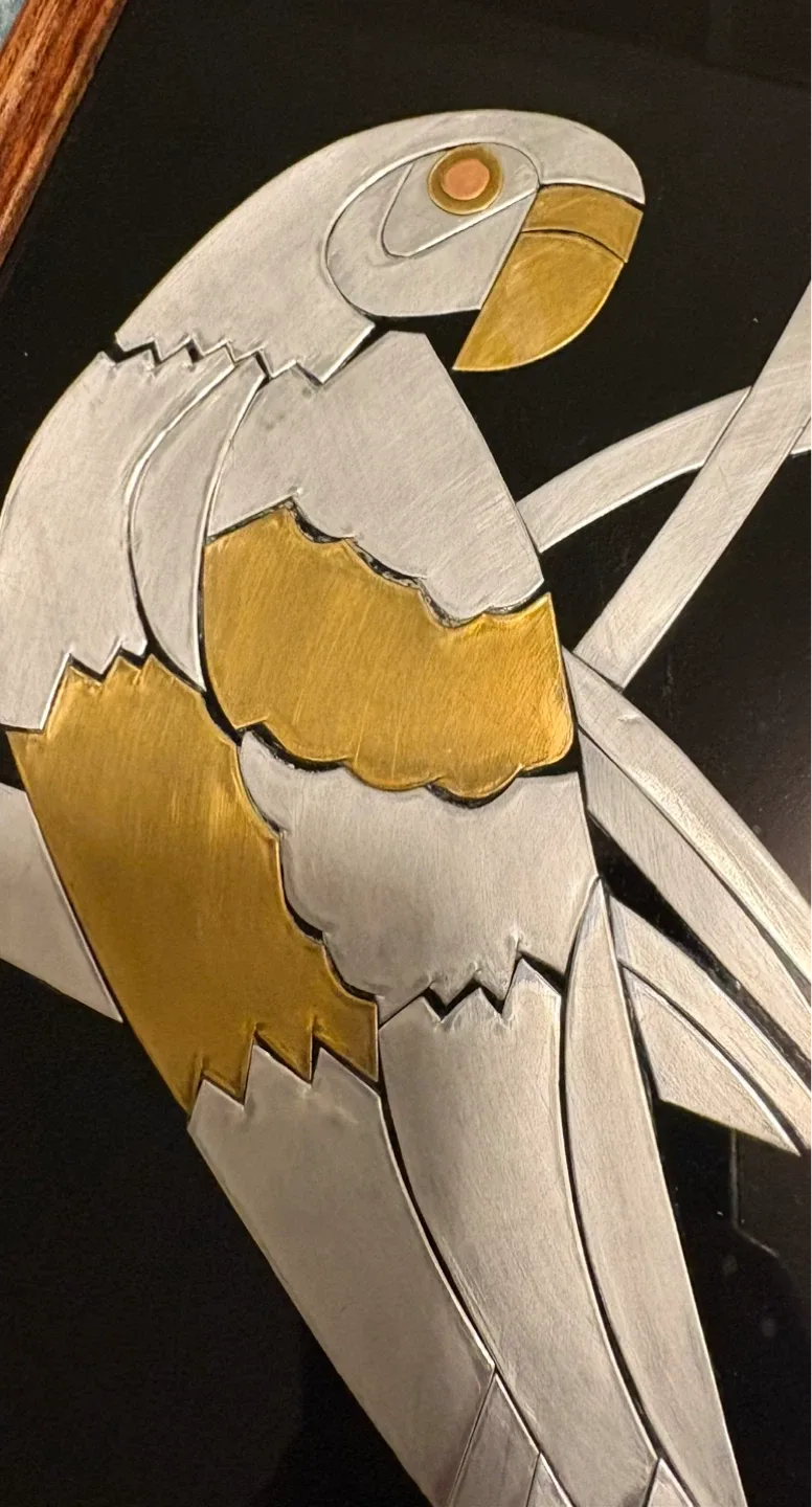 Metal Parrot Art image indicator(2)