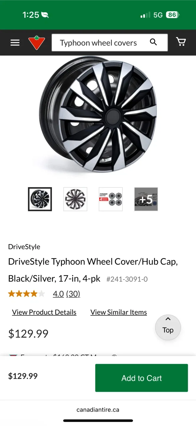 DriveStyle Typhoon 17-in Wheel Covers (4-pk) image indicator(4)