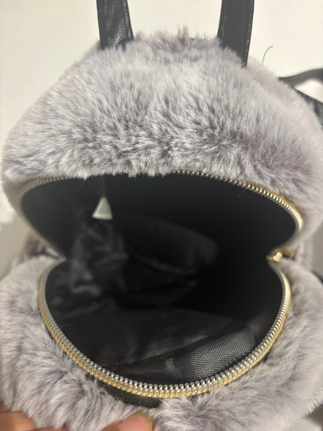 Gray Fuzzy Backpack - photo 4