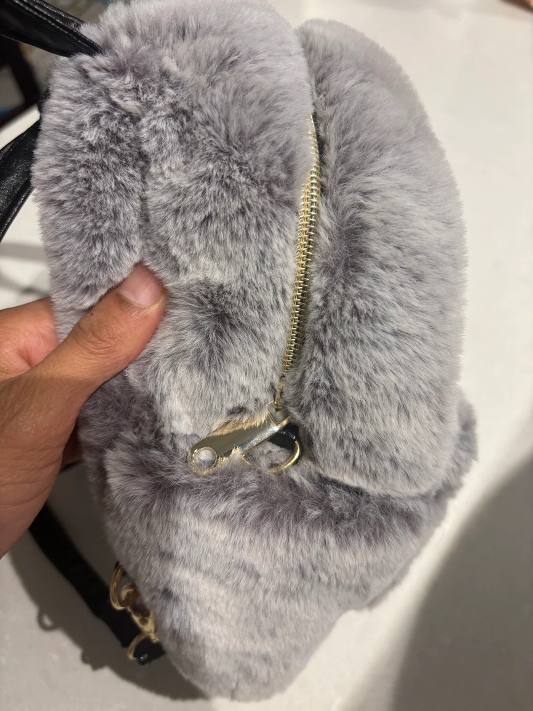 Gray Fuzzy Backpack - photo 3