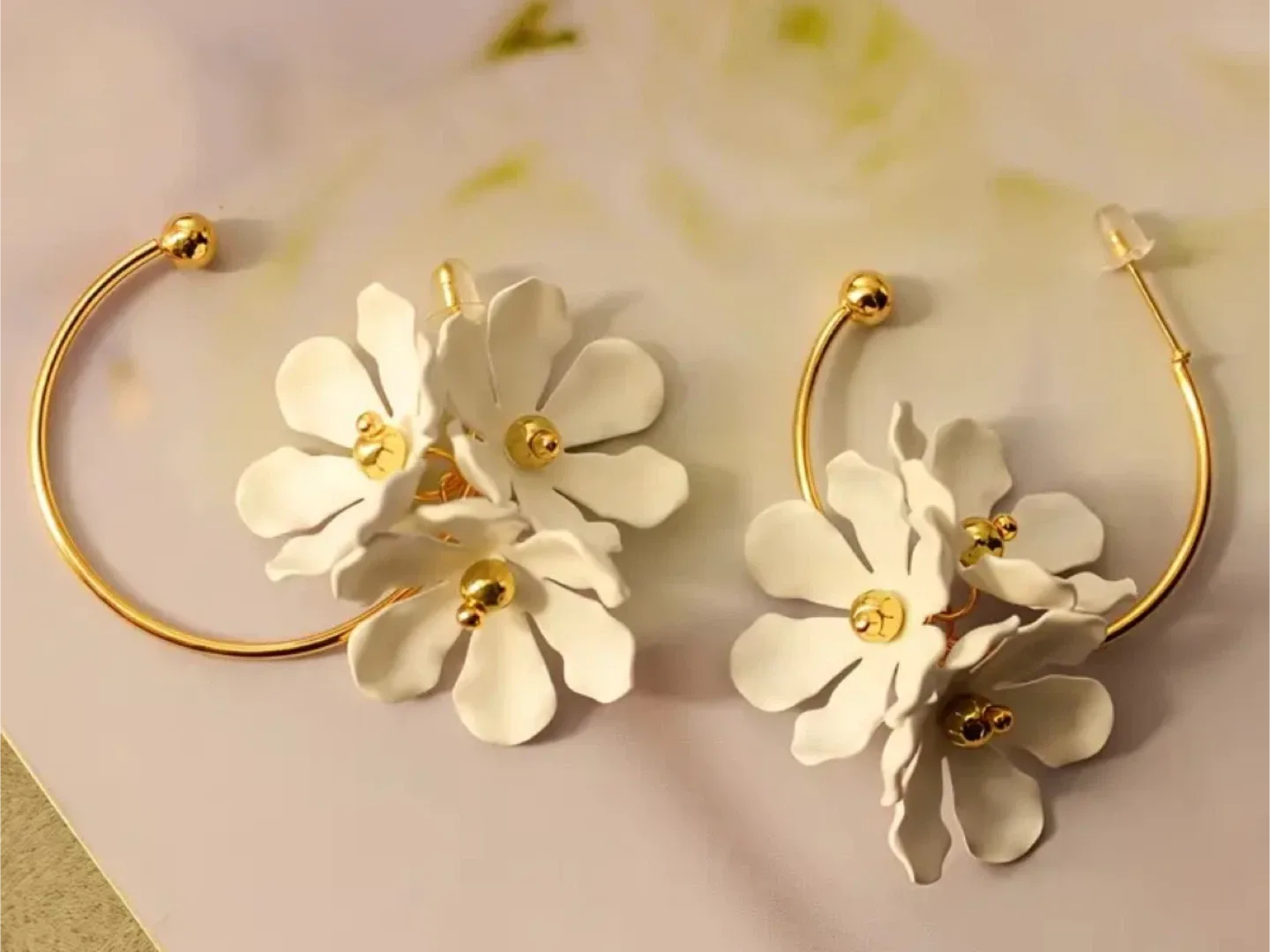 Floral Hoop Earrings image indicator(2)