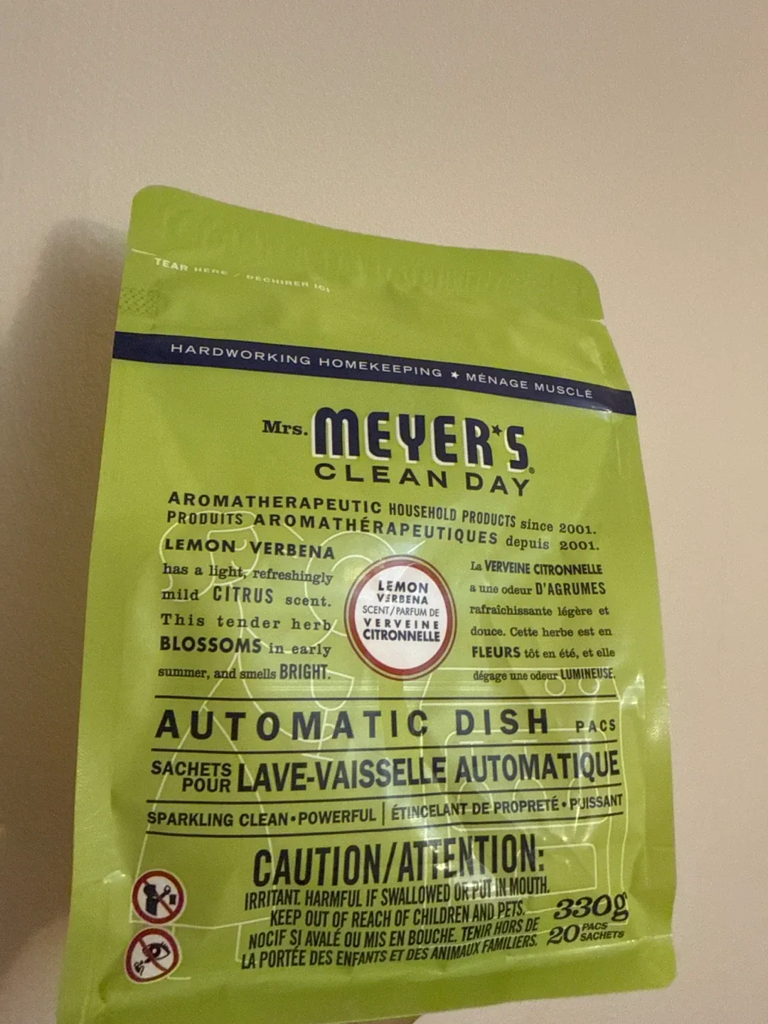 Mrs. Meyer's Clean Day Lemon Verbena Dishwasher Pacs (20)