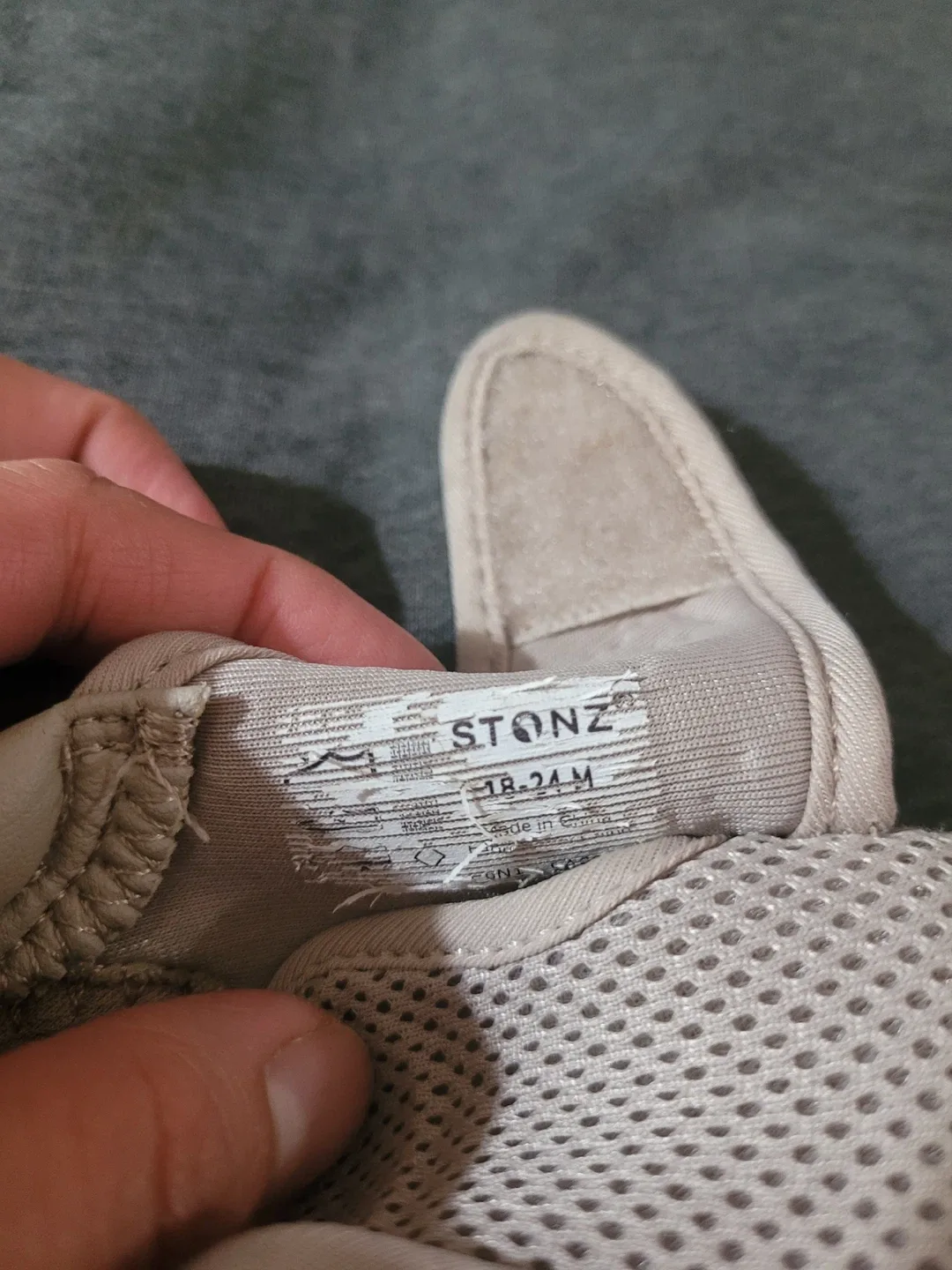 Stonz Grey Toddler Shoes, Size 18-24M image indicator(2)