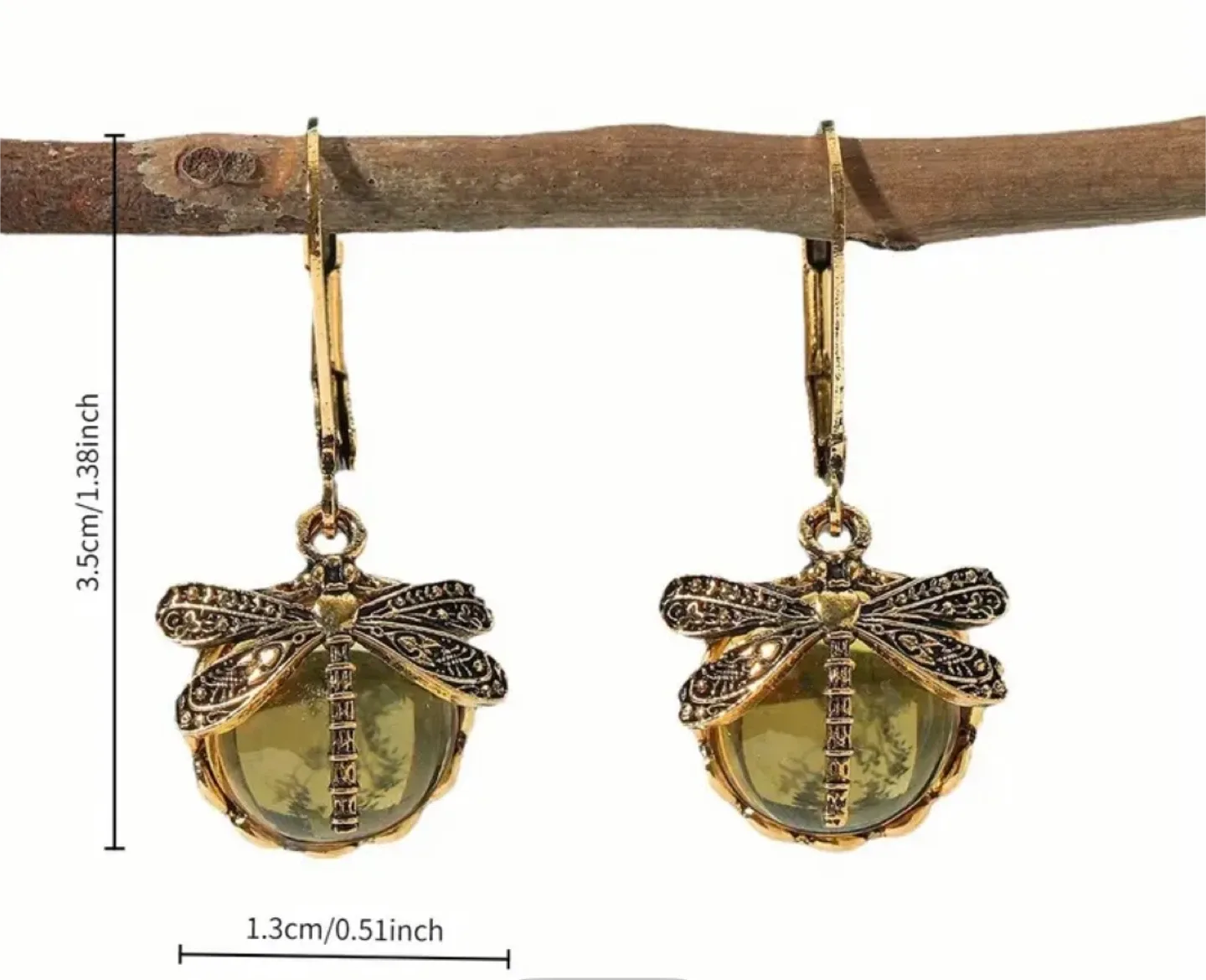 Flower & Dragonfly Drop/Stud Earrings image indicator(6)