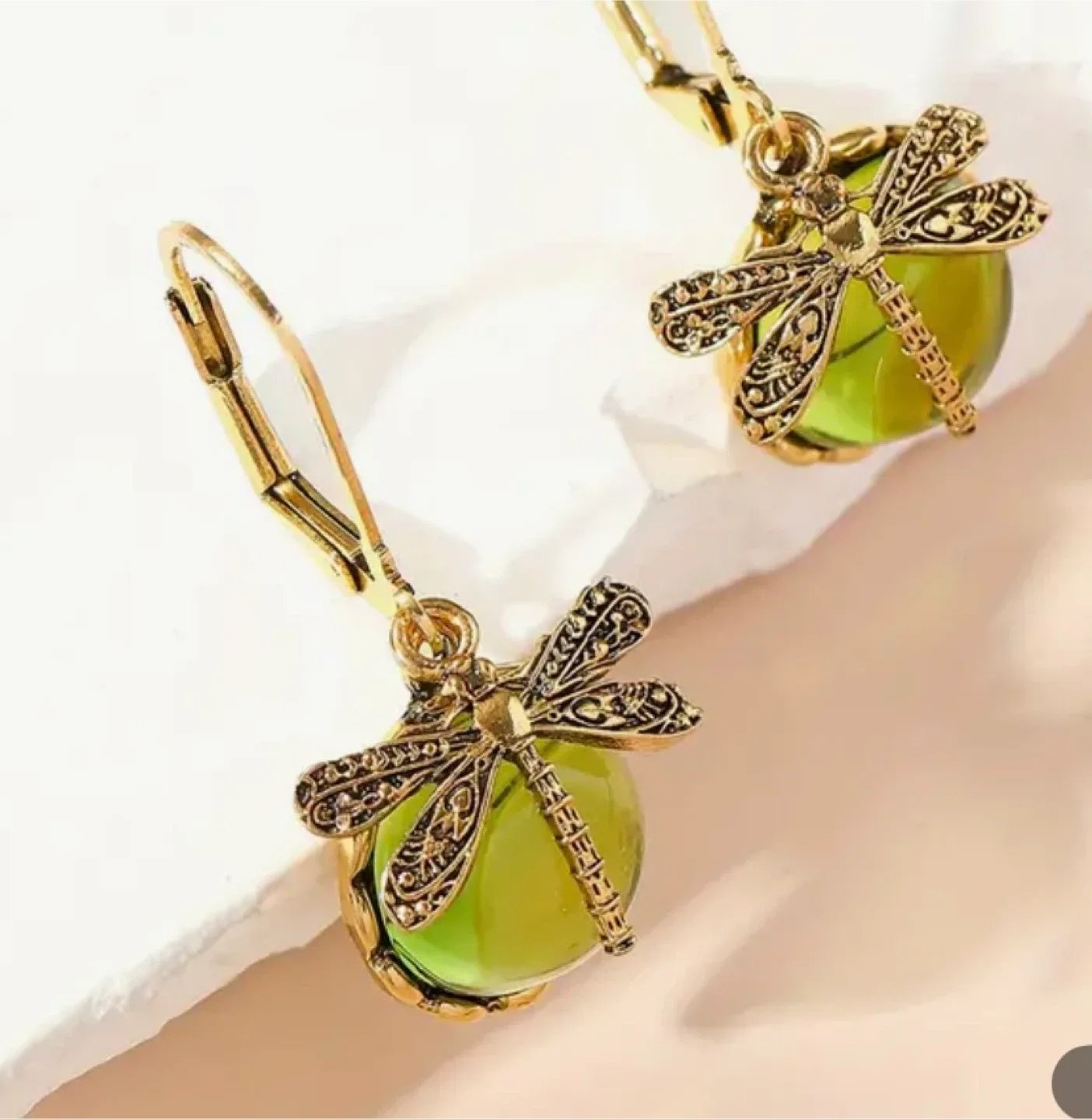 Flower & Dragonfly Drop/Stud Earrings image indicator(5)