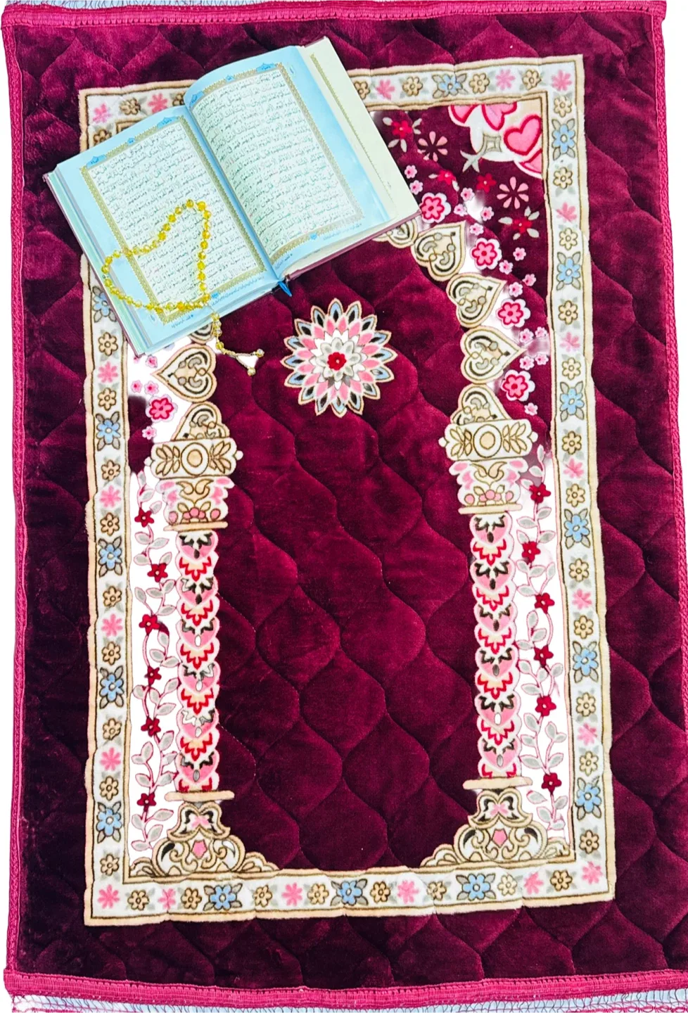 Premium Muslim Prayer Rug - 80x120cm Cotton Prayer Mat image indicator(2)