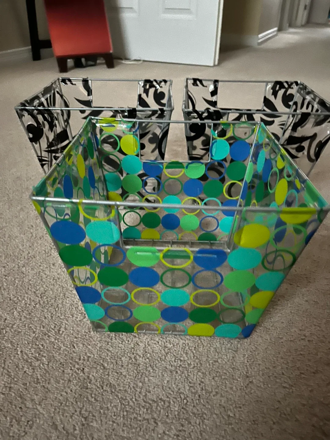 Set of 3 Decorative Storage Bins image indicator(3)