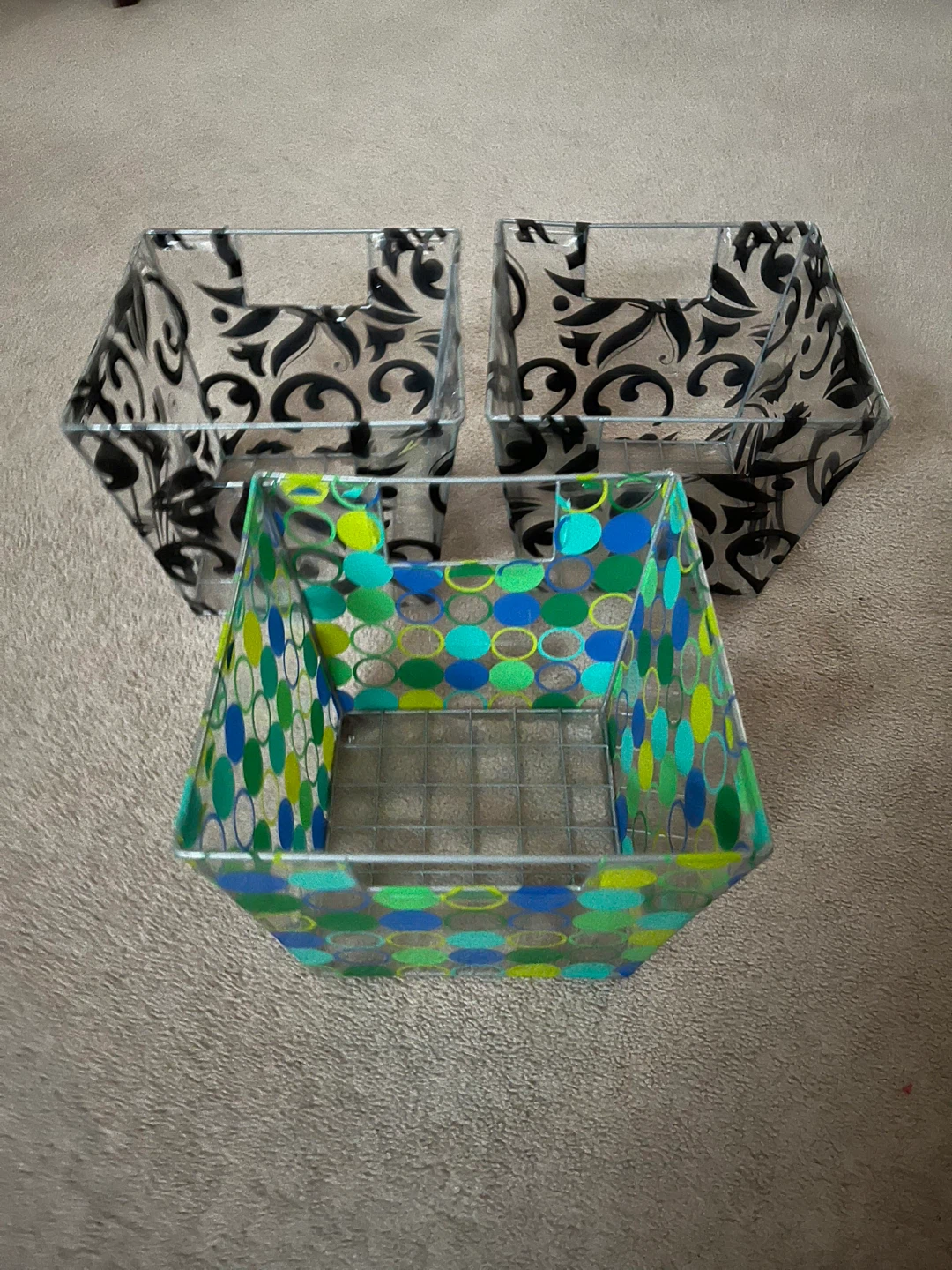 Set of 3 Decorative Storage Bins