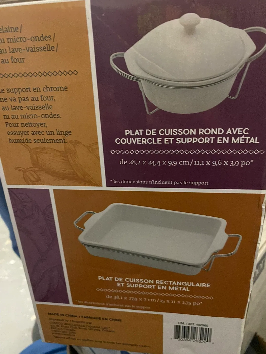 Porcelain Bakeware Set with Metal Racks