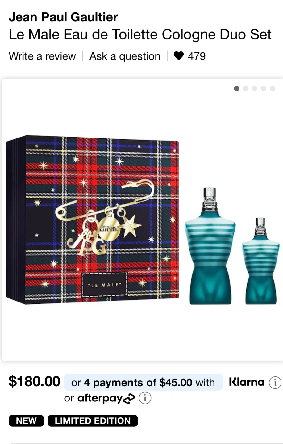 New Jean Paul Gaultier Le Male Cologne Duo Set
