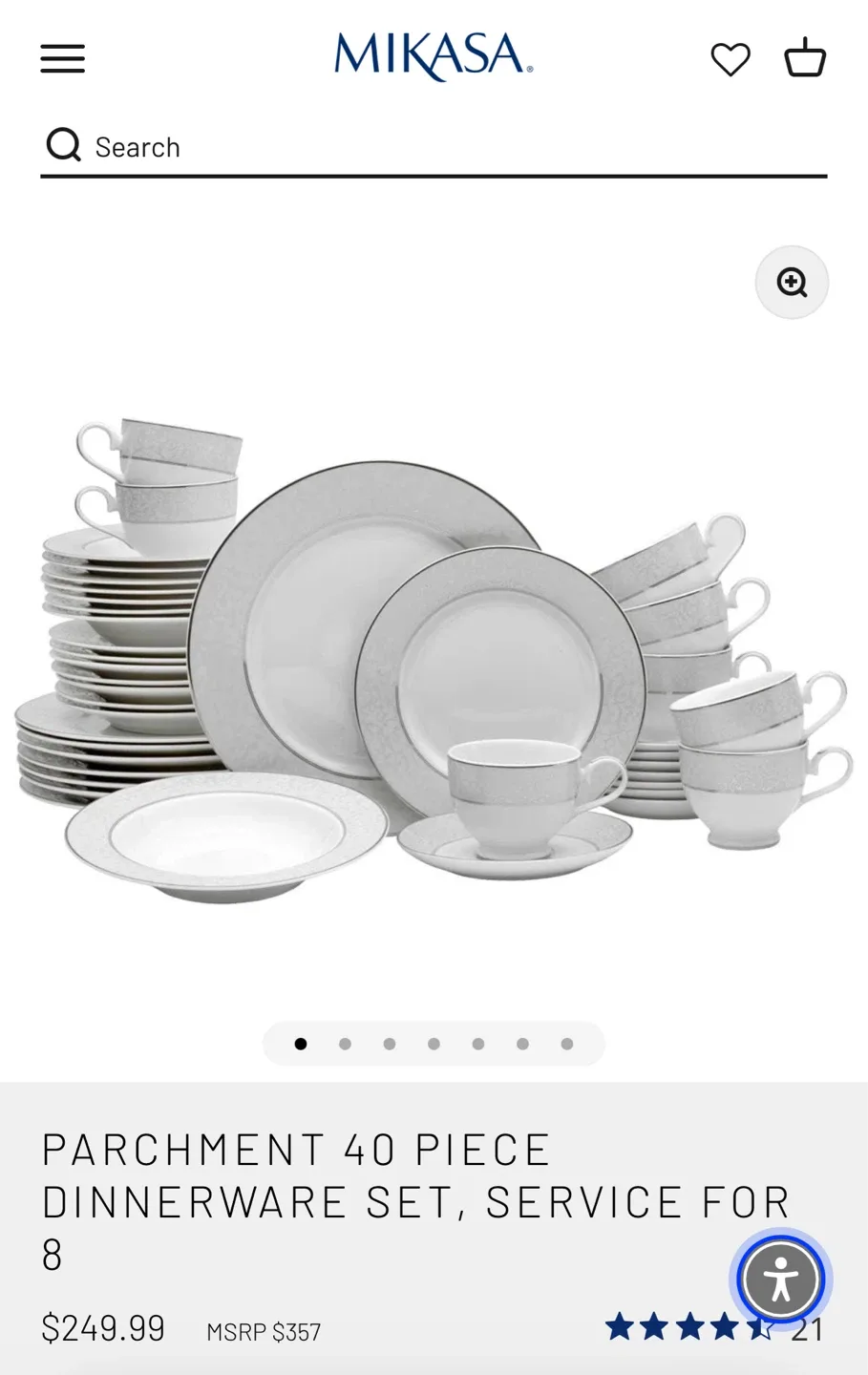 Mikasa Parchment 40-Piece Dinnerware Set