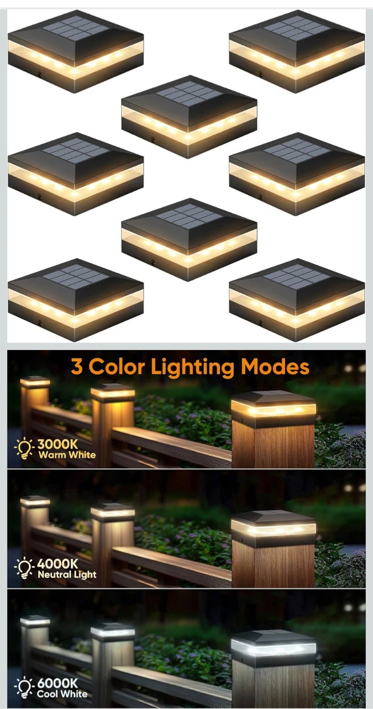 Viewsun 4x4 Solar Post Cap Lights - New