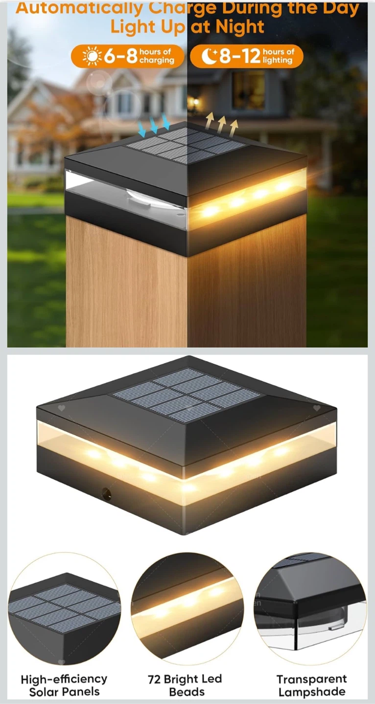 Viewsun 4x4 Solar Post Cap Lights - New - photo 3