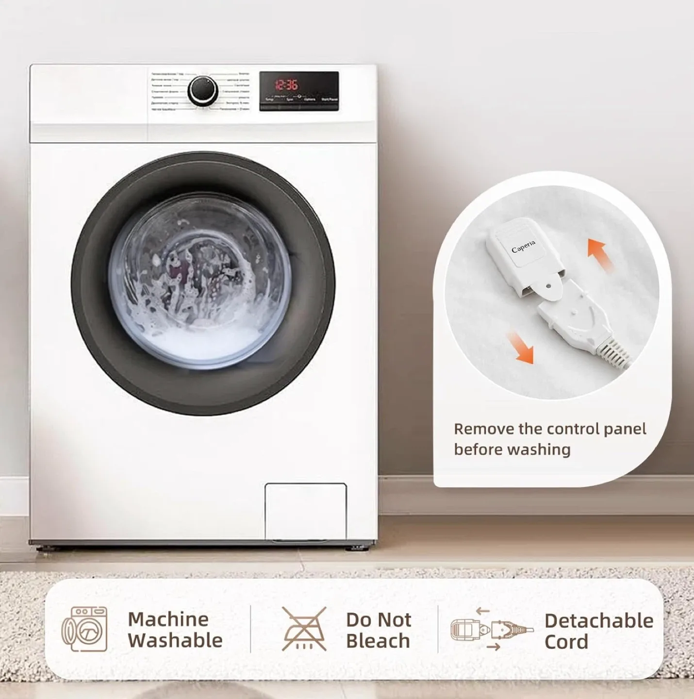 Caperia Heated Mattress Pad, 4 Zone Control image indicator(6)