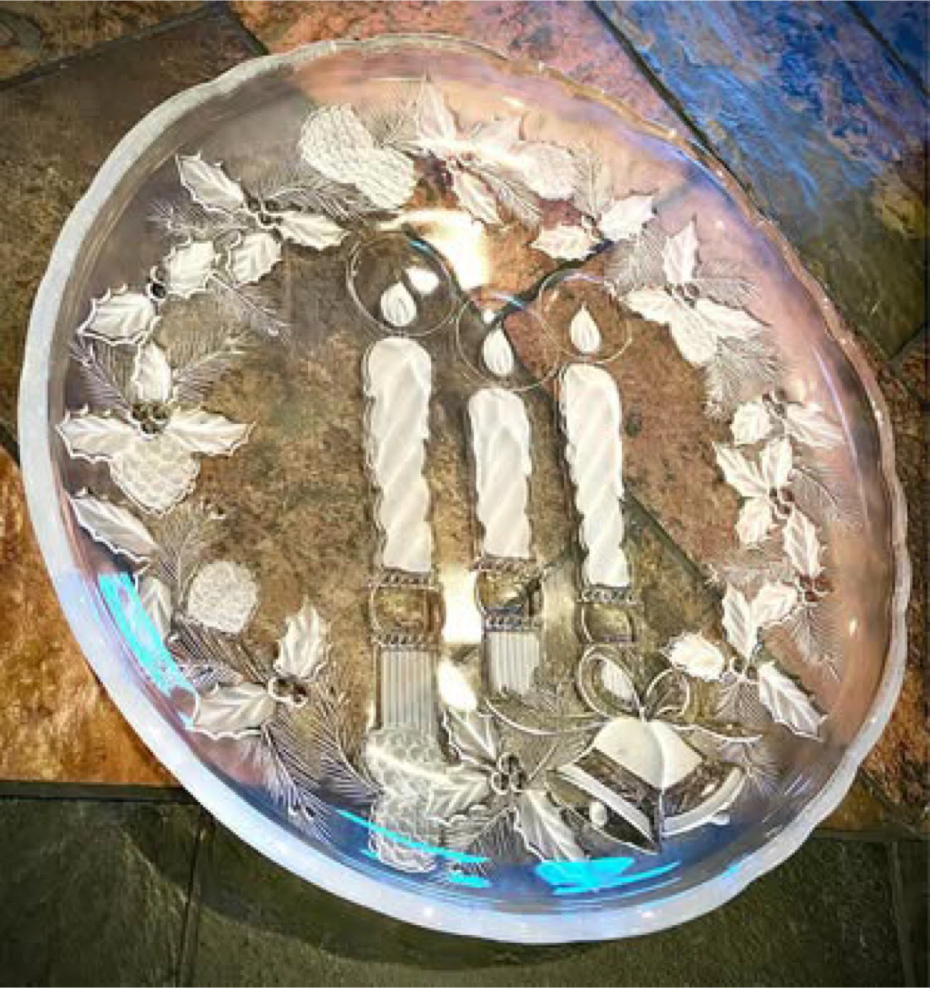 NEW Christmas Crystal Serving Platter - photo 2