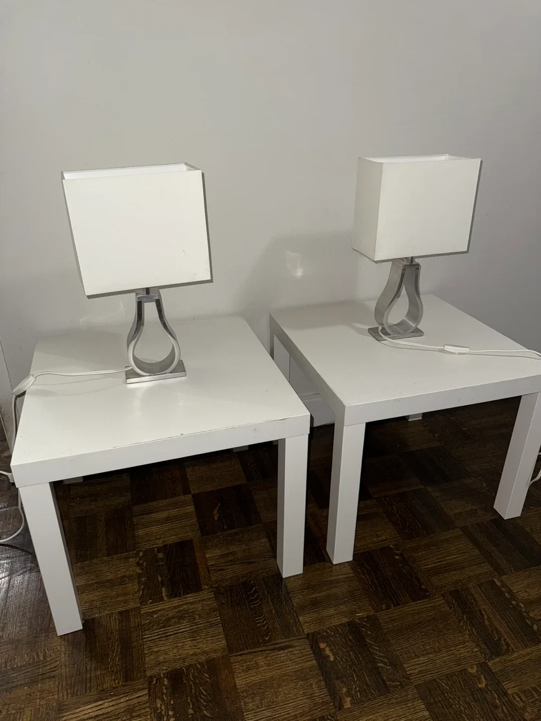 Pair of White Side Tables image indicator(3)