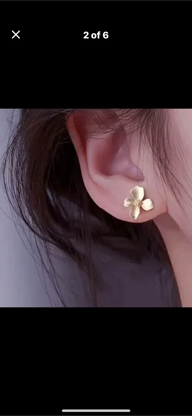 Flower Stud Earrings & Bee Dangle Earrings image indicator(6)