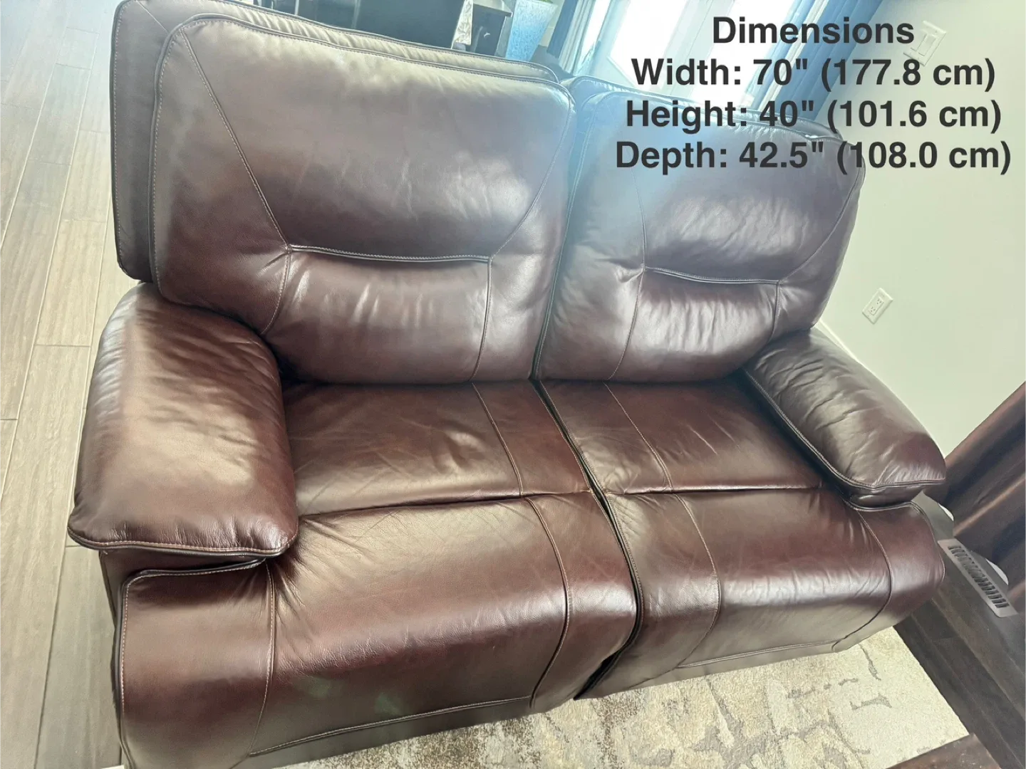 Brown Leather Reclining Couches image indicator(2)