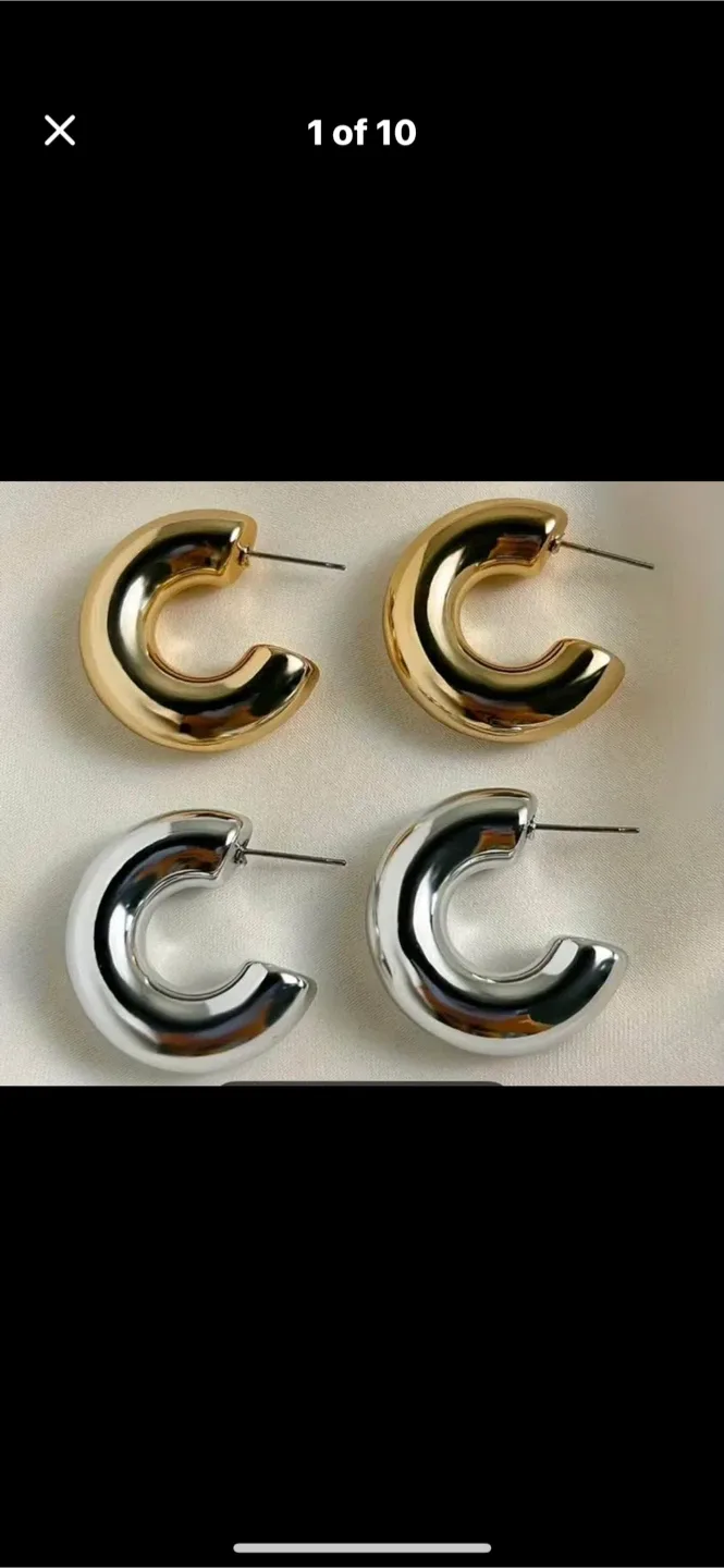 Gold Hoop Earrings - Assorted Styles image indicator(6)