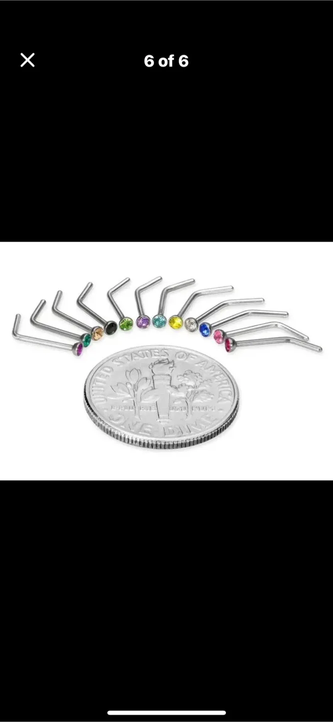 Nose Studs Set - Multi-Color image indicator(5)