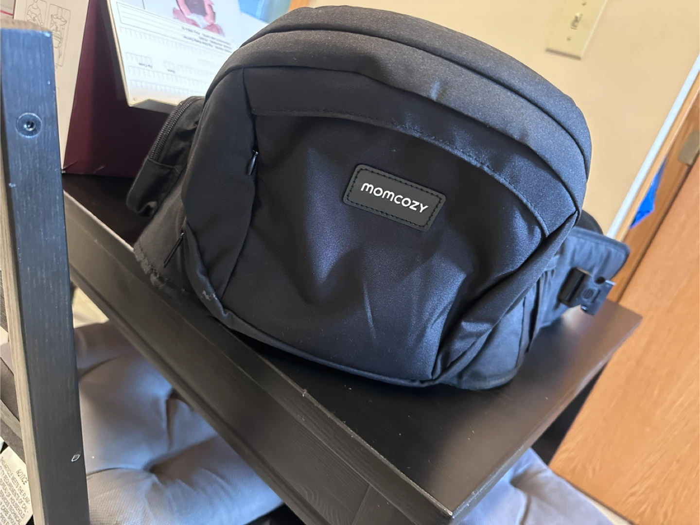 Momcozy Hip Seat Baby Carrier - Black - photo 2