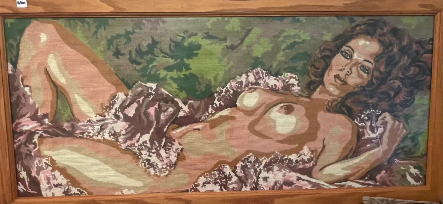 Needlepoint of Nude Female