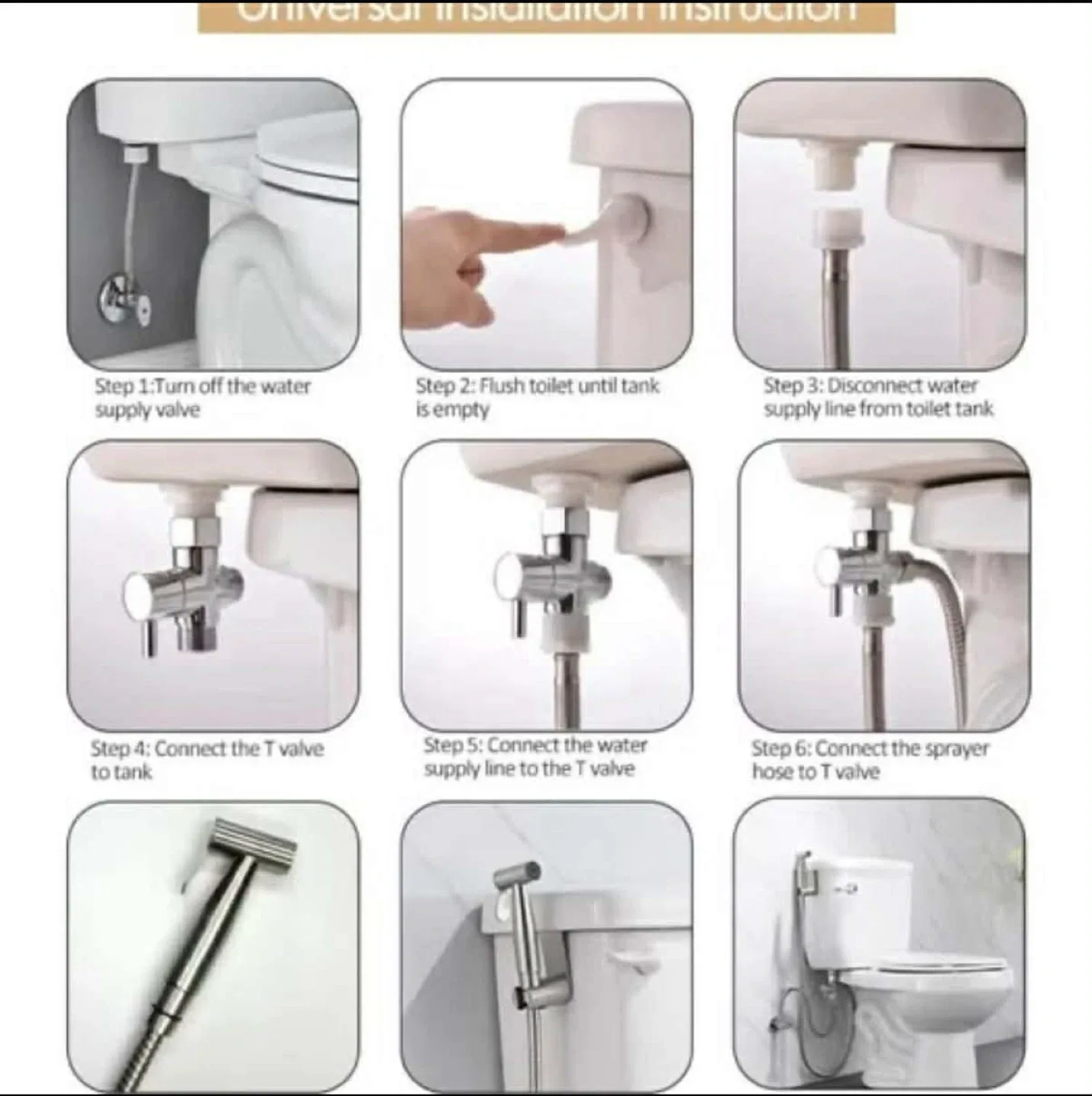 Bidet Sprayer Set - Handheld Toilet Attachment image indicator(2)